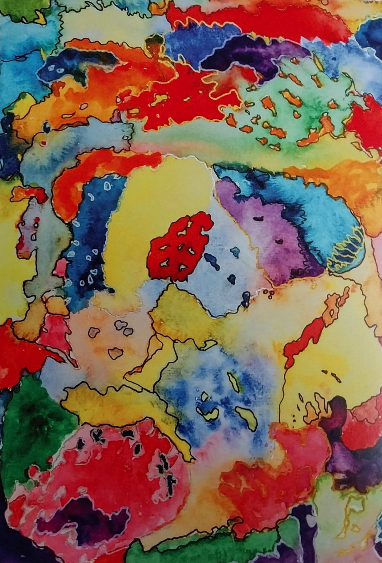 Clouds in Colour Blank Greeting Card