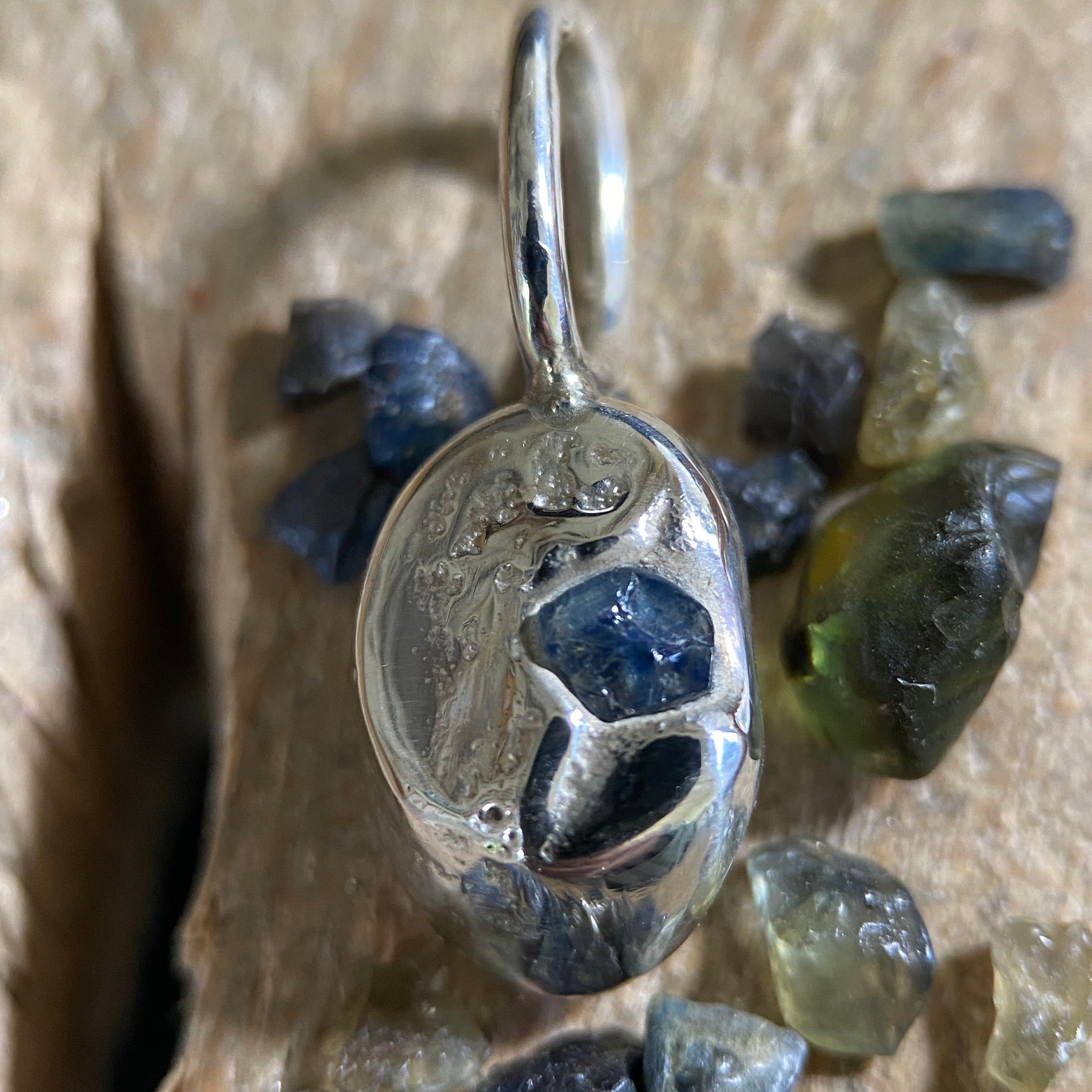 The Unexpected Sapphire Pendant | Raw Australian Blue Sapphire & Sterling Silver
