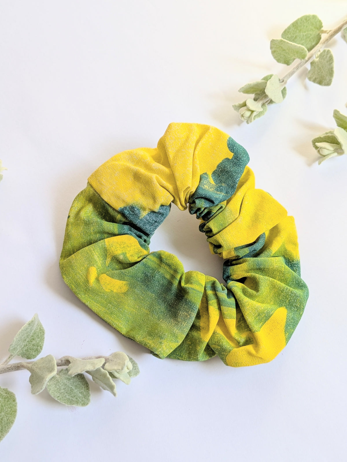 Hand Printed Fabric Scrunchies