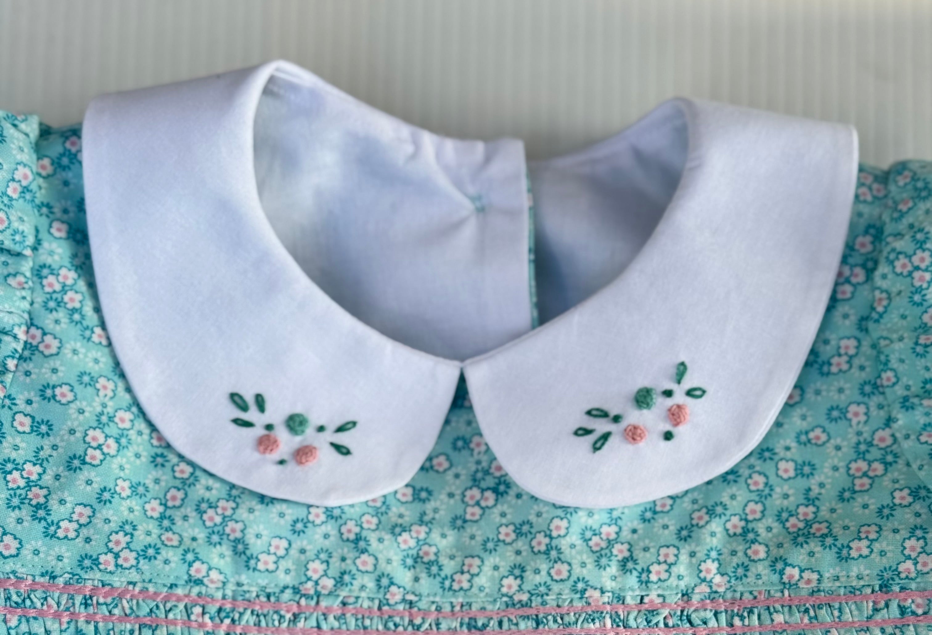 Girls Hand Embroidered Smocked Dress