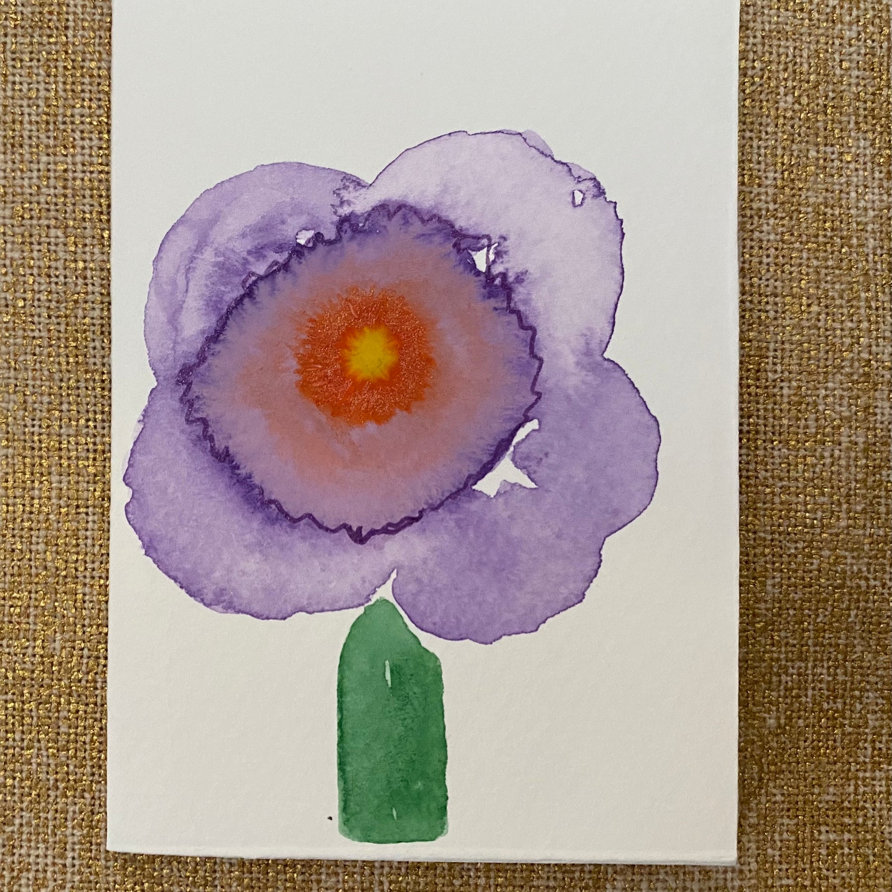 Two Unique Hand Painted Watercolour Cards | Handmade Unique Blank Flower Cards