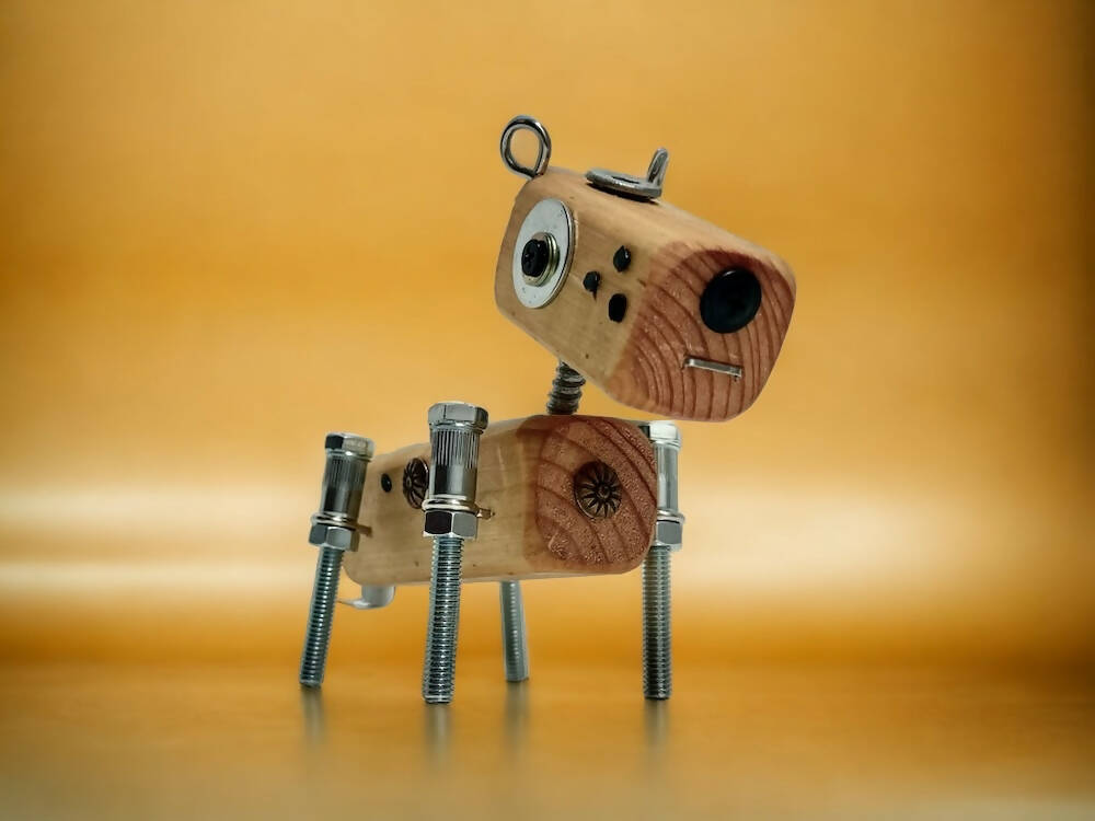 Louis - Wooden Steampunk Dog