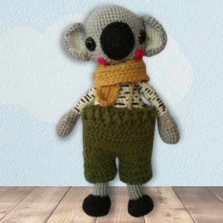 Crochet Koala in Cute Outfit