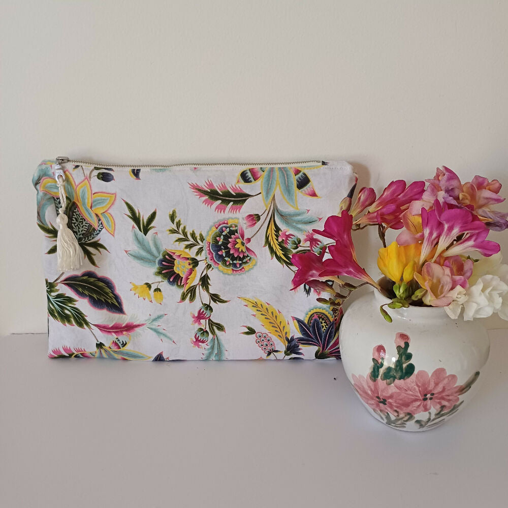 Jacobean Style - Cosmetic Bag - Water Resistant Lining