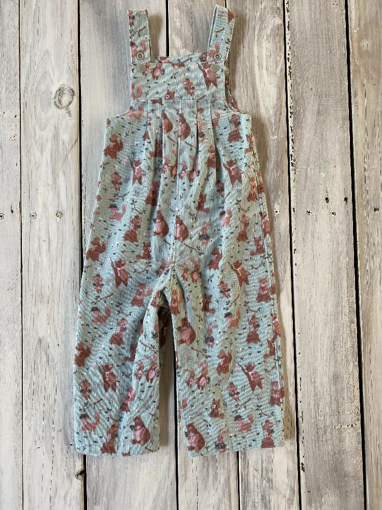 Corduroy Childs overalls woodland on sage