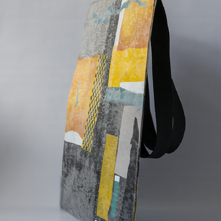 Tote Bag for laptop| 100% Handcrafted from Recycled soft plastic - Abstract pattern