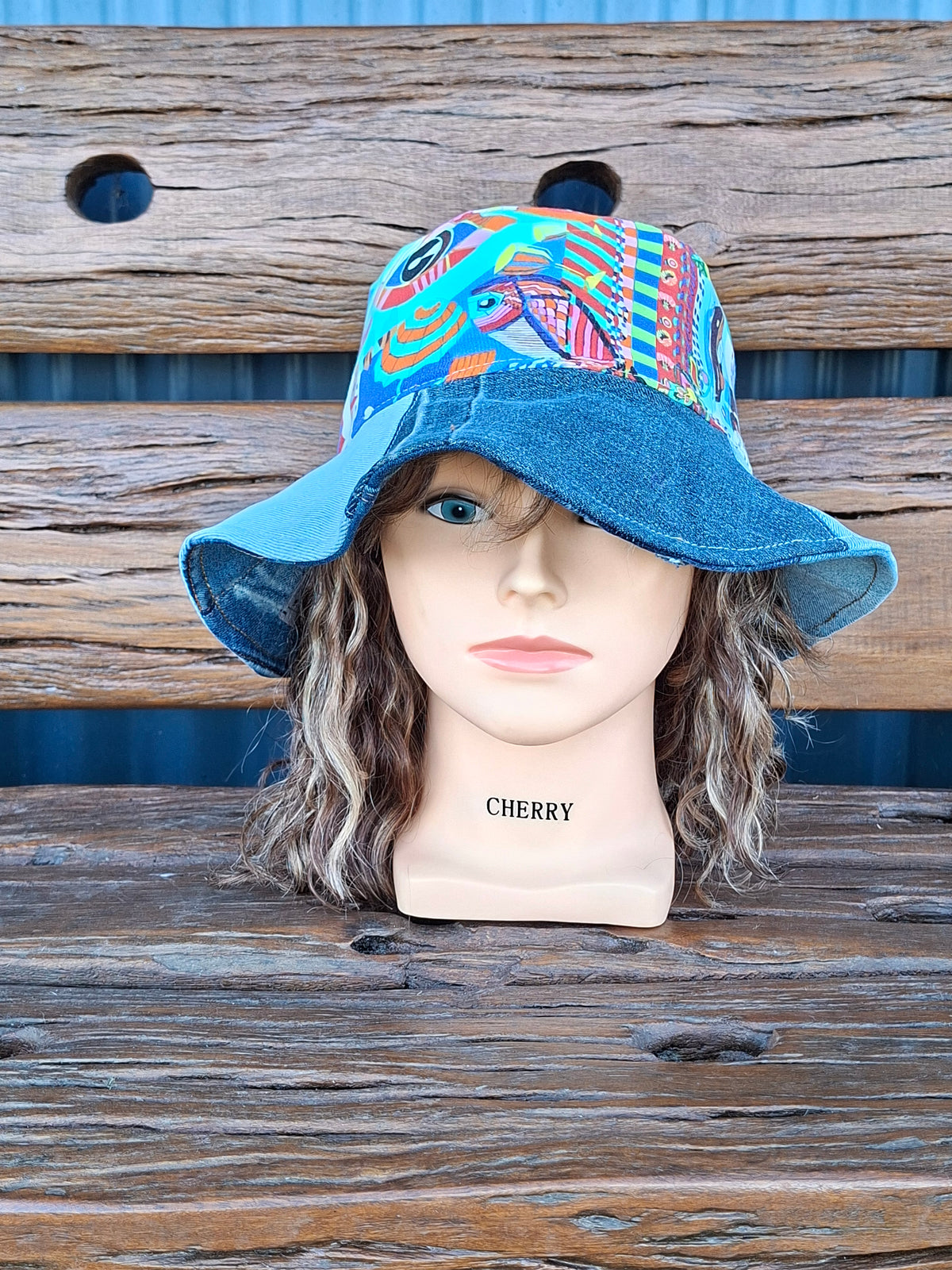 Unique, 'Lee Cooper', Gender Neutral, Recycled, Reversible Denim Bucket Hat