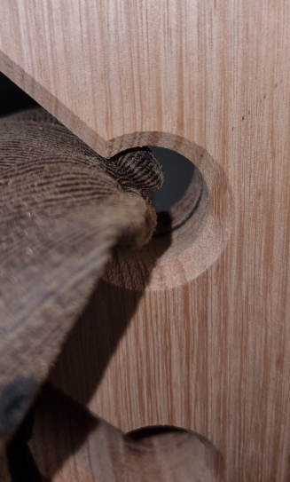 Tasmanian Oak Wall-Mounted 10-Slot Cap Holder