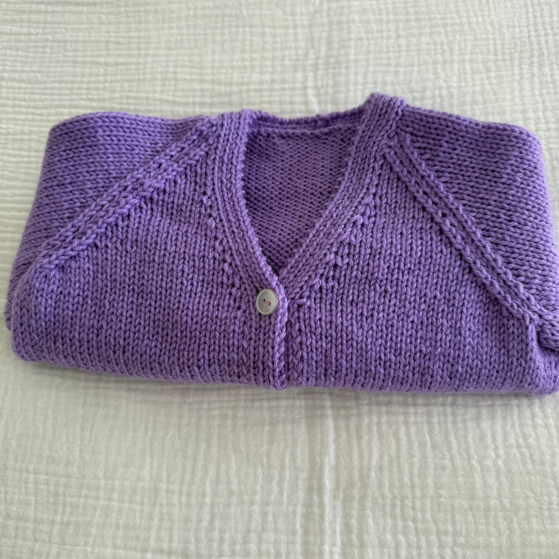 Mauve Cardigan, 6-12 months