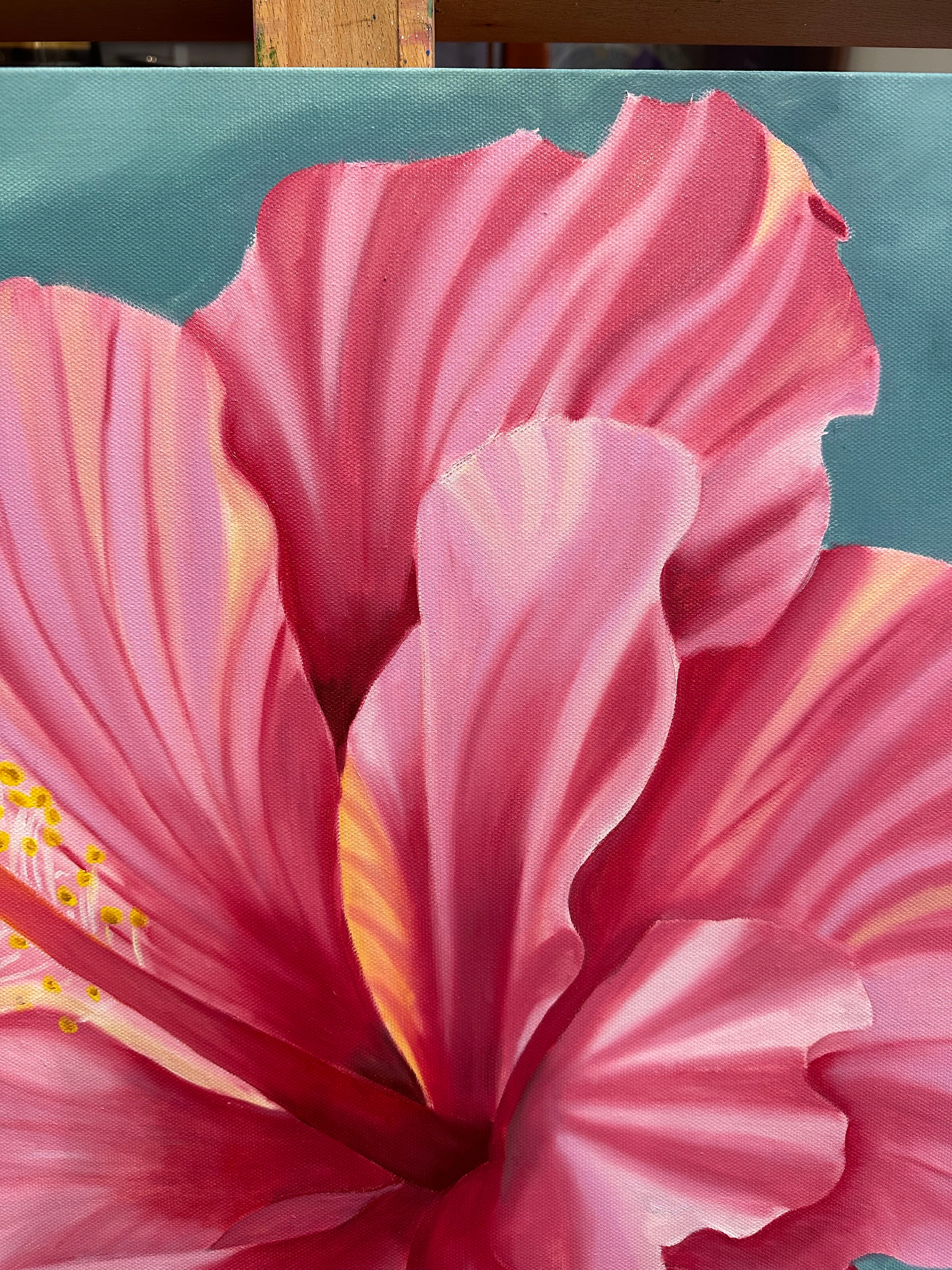 Original Oil Painting - Hand Painted - Hibiscus