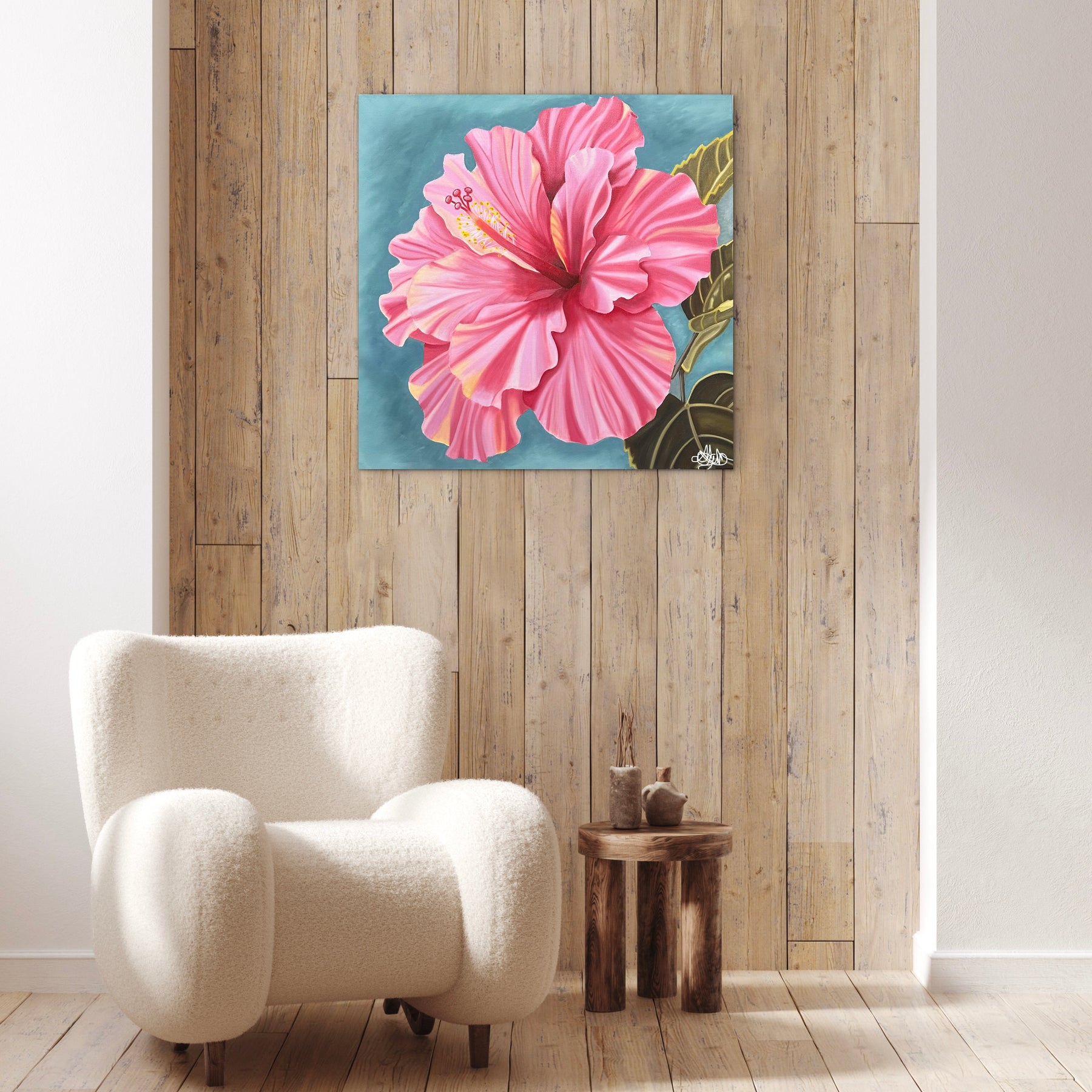 Original Oil Painting - Hand Painted - Hibiscus