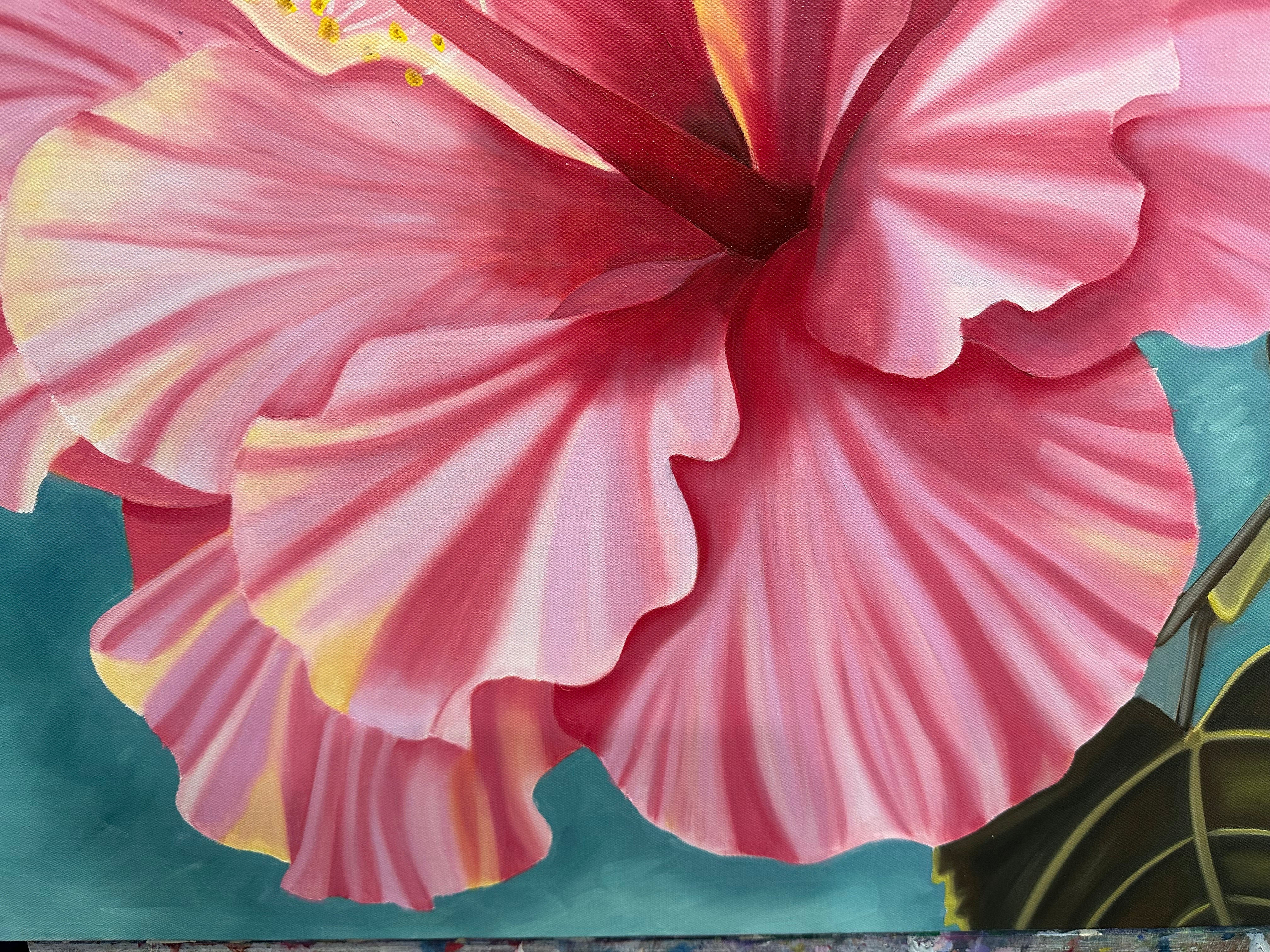 Original Oil Painting - Hand Painted - Hibiscus