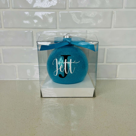 Personalised Christmas Glitter Baubles