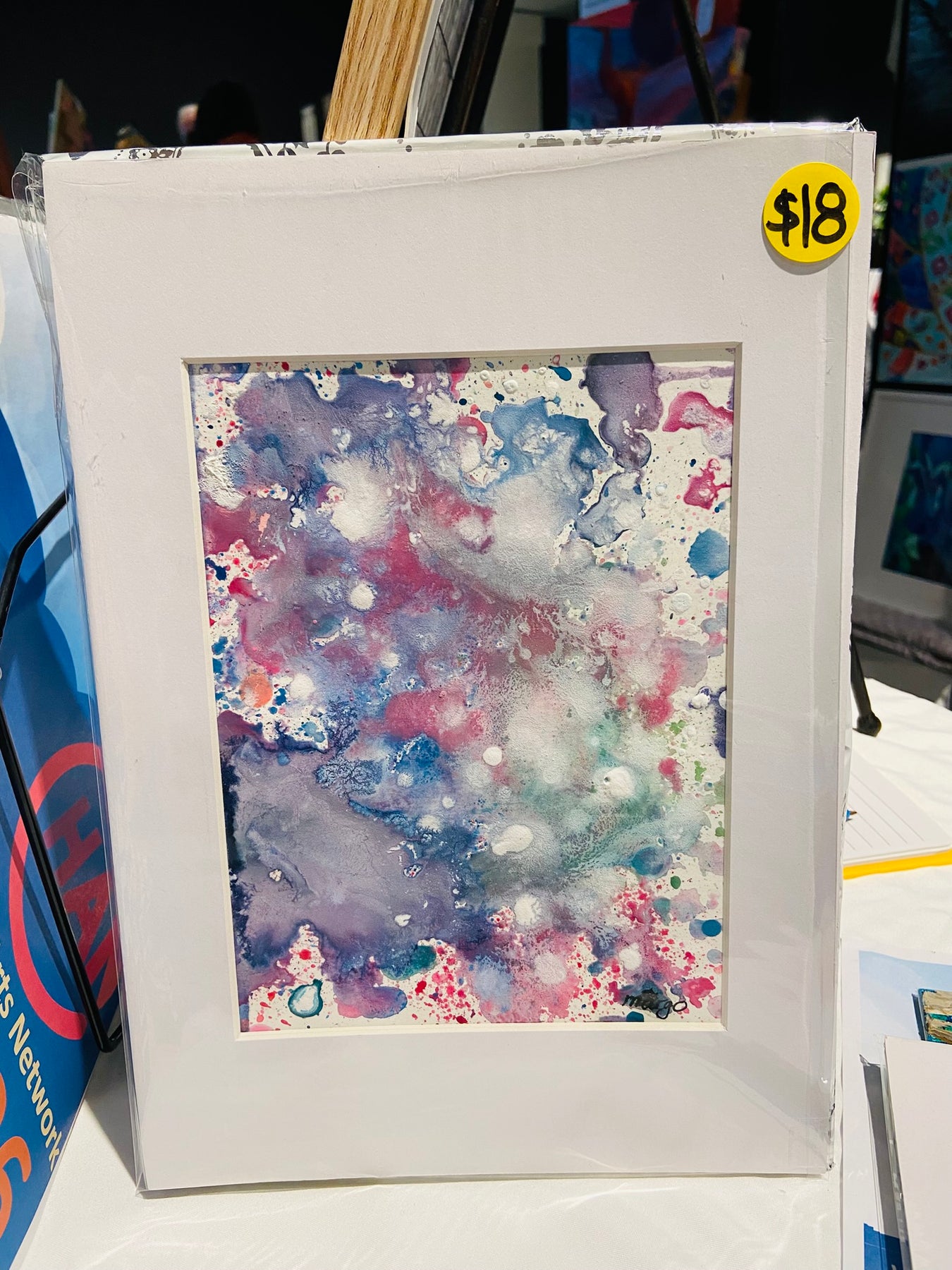 Velvet Distortion 2, A5 with white A4 frame picture mount, original painting