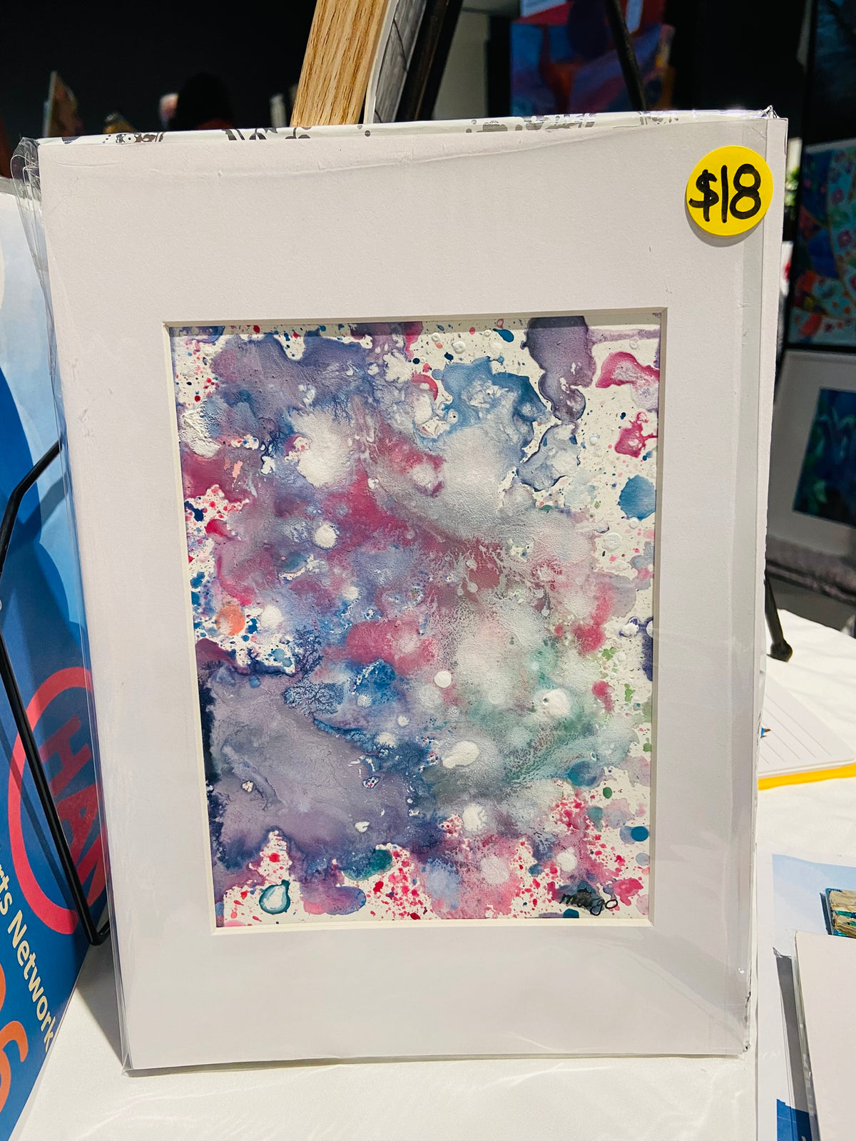 Velvet Distortion 2, A5 with white A4 frame picture mount, original painting