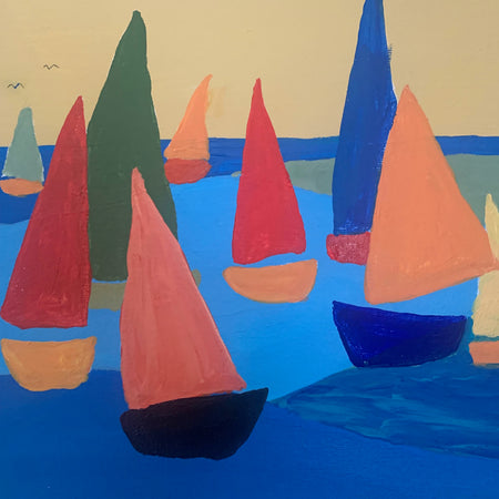 Sailing Boats Wall Art Seaside Surf