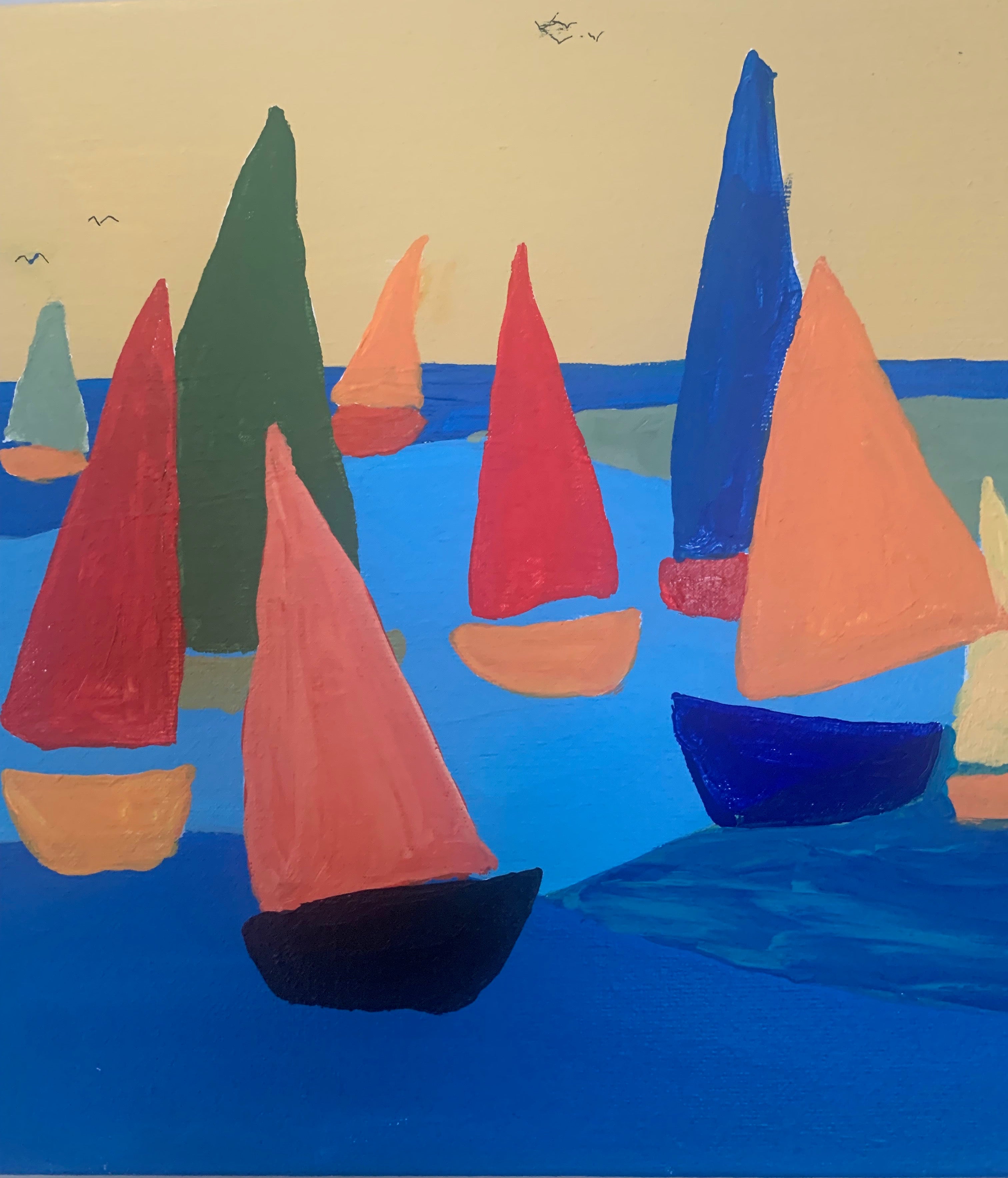 Sailing Boats Wall Art Seaside Surf