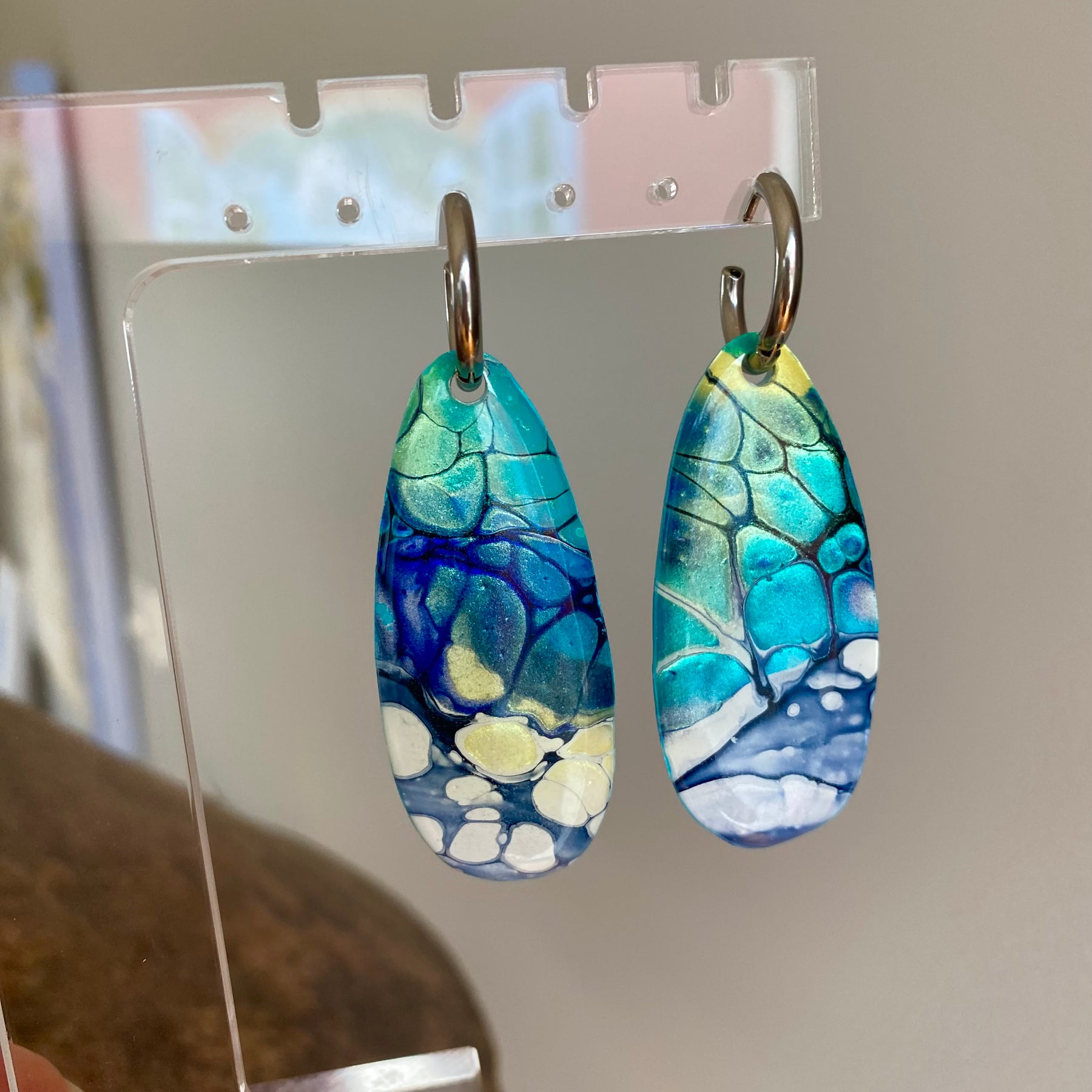 Artisan Turquoise Dangle Earrings