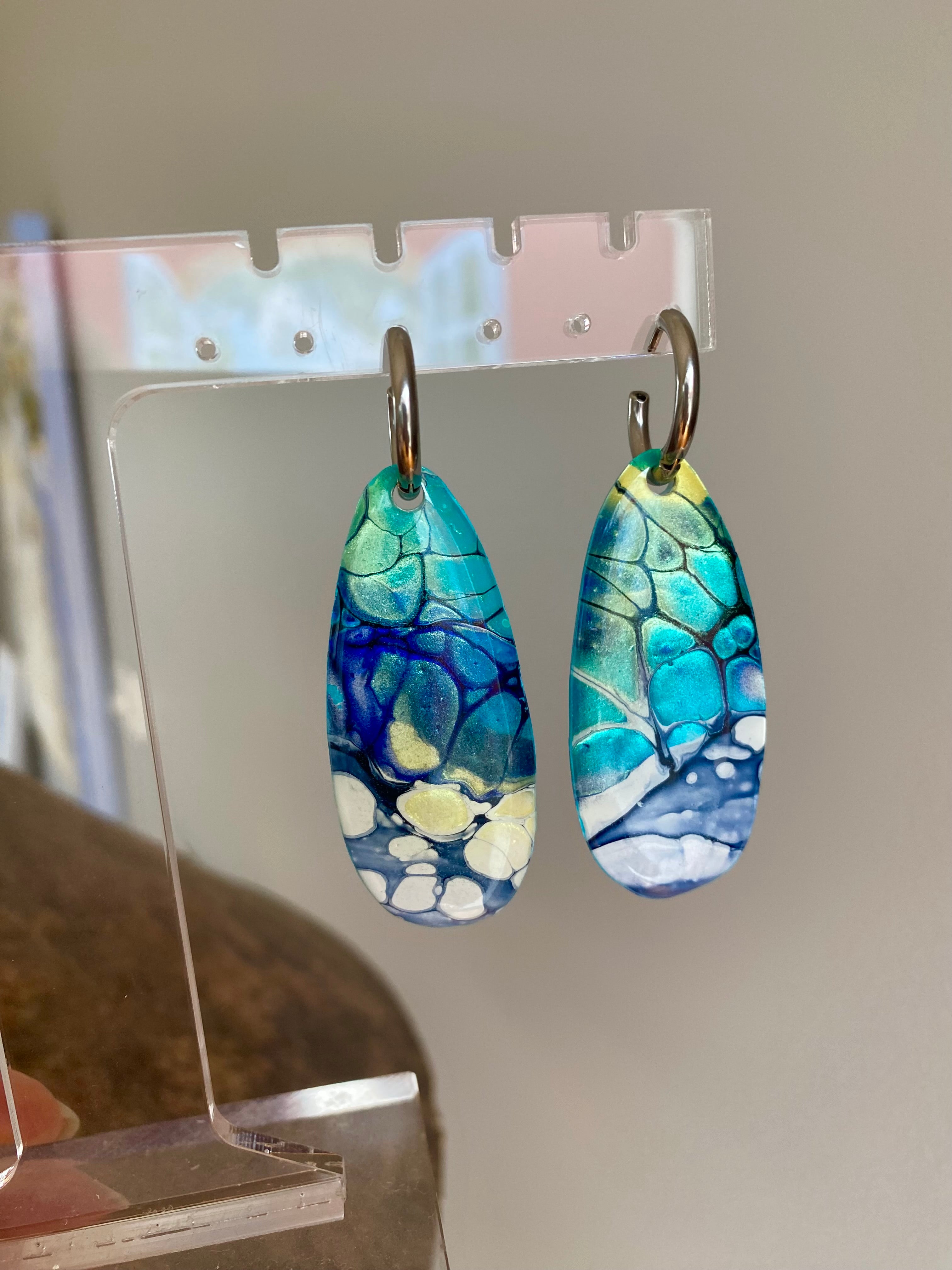 Artisan Turquoise Dangle Earrings