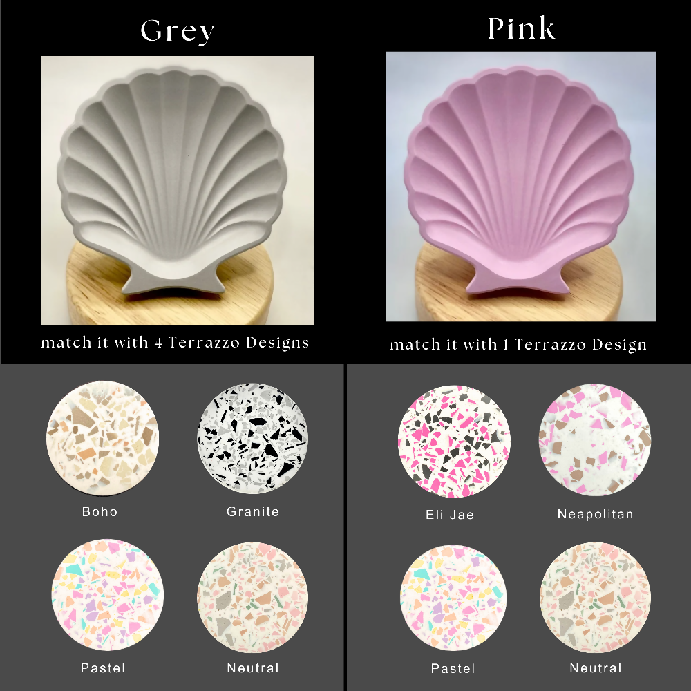 Grey & Pink_shells colour match