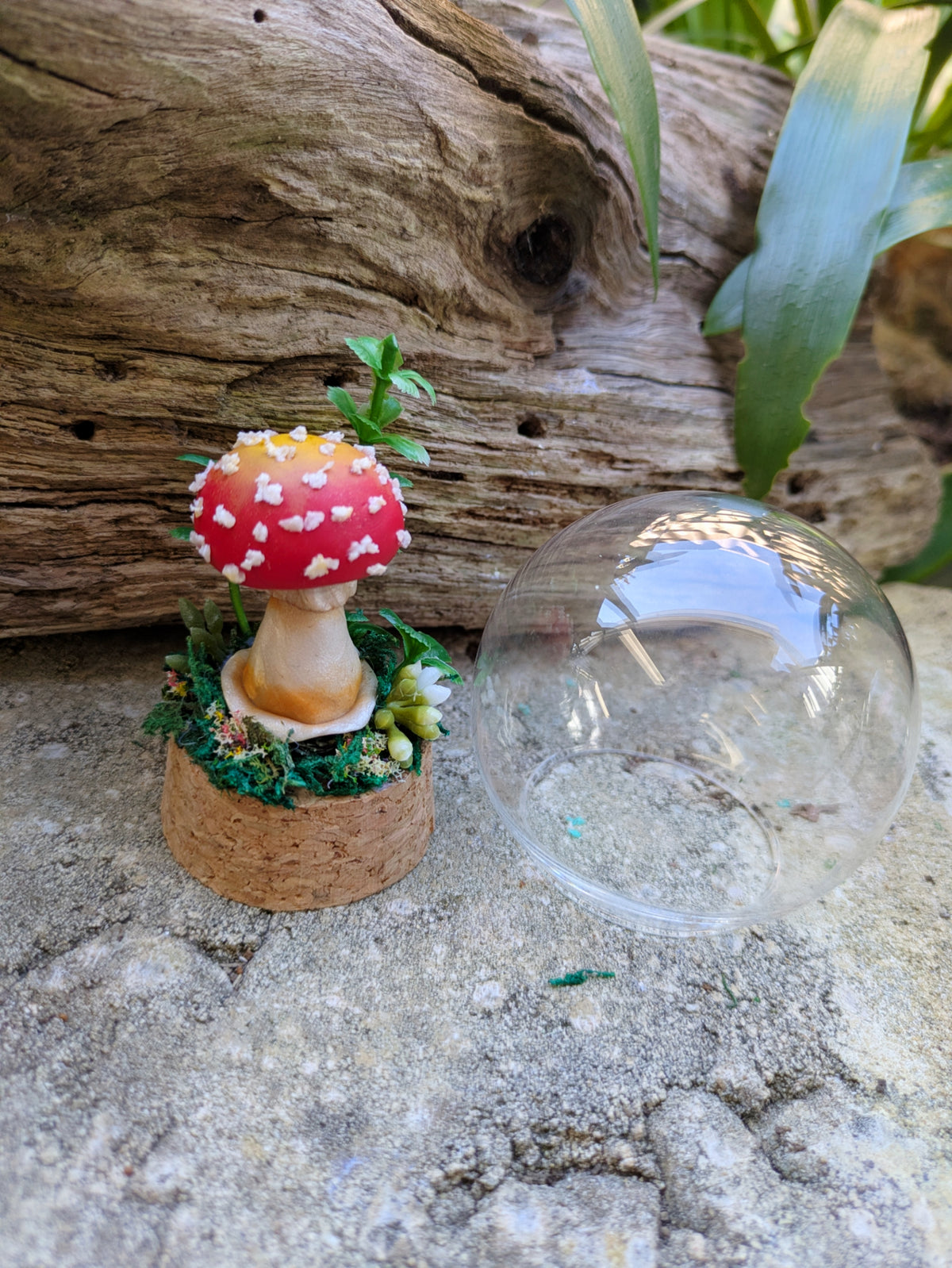 Mini Enchanted Amanita Mushroom Dome