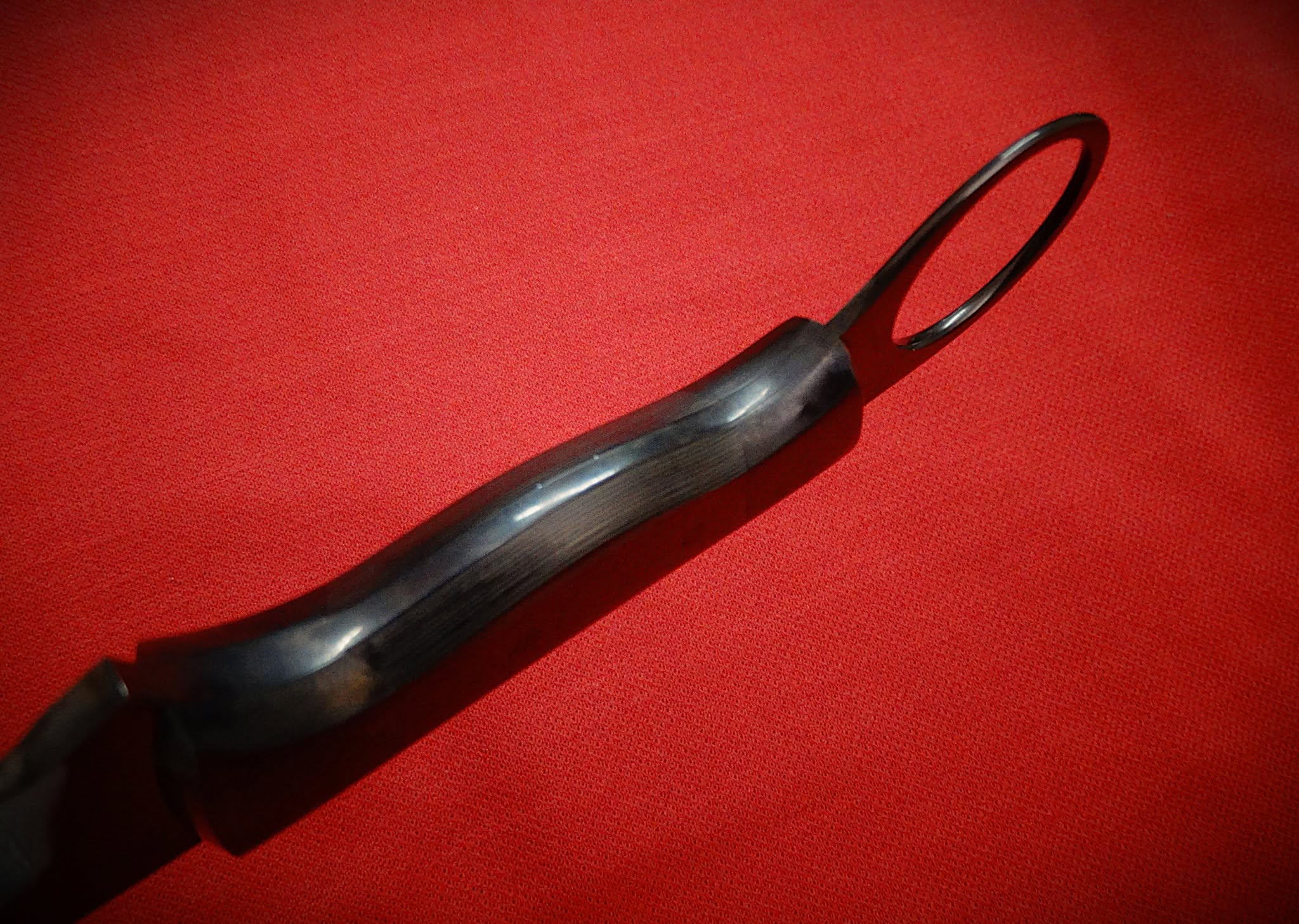 Carbon fibre art knife leather sheath