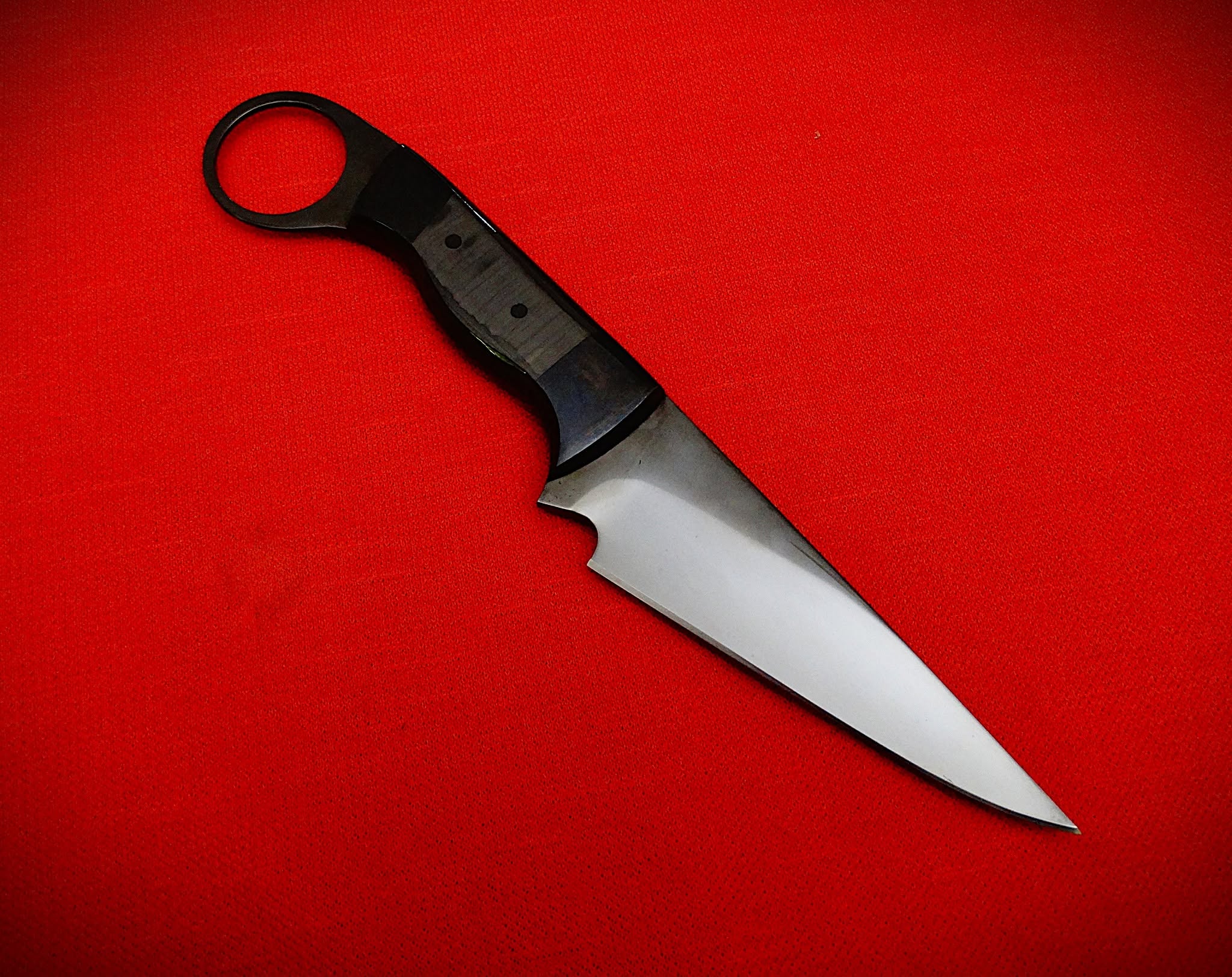 Carbon fibre art knife leather sheath