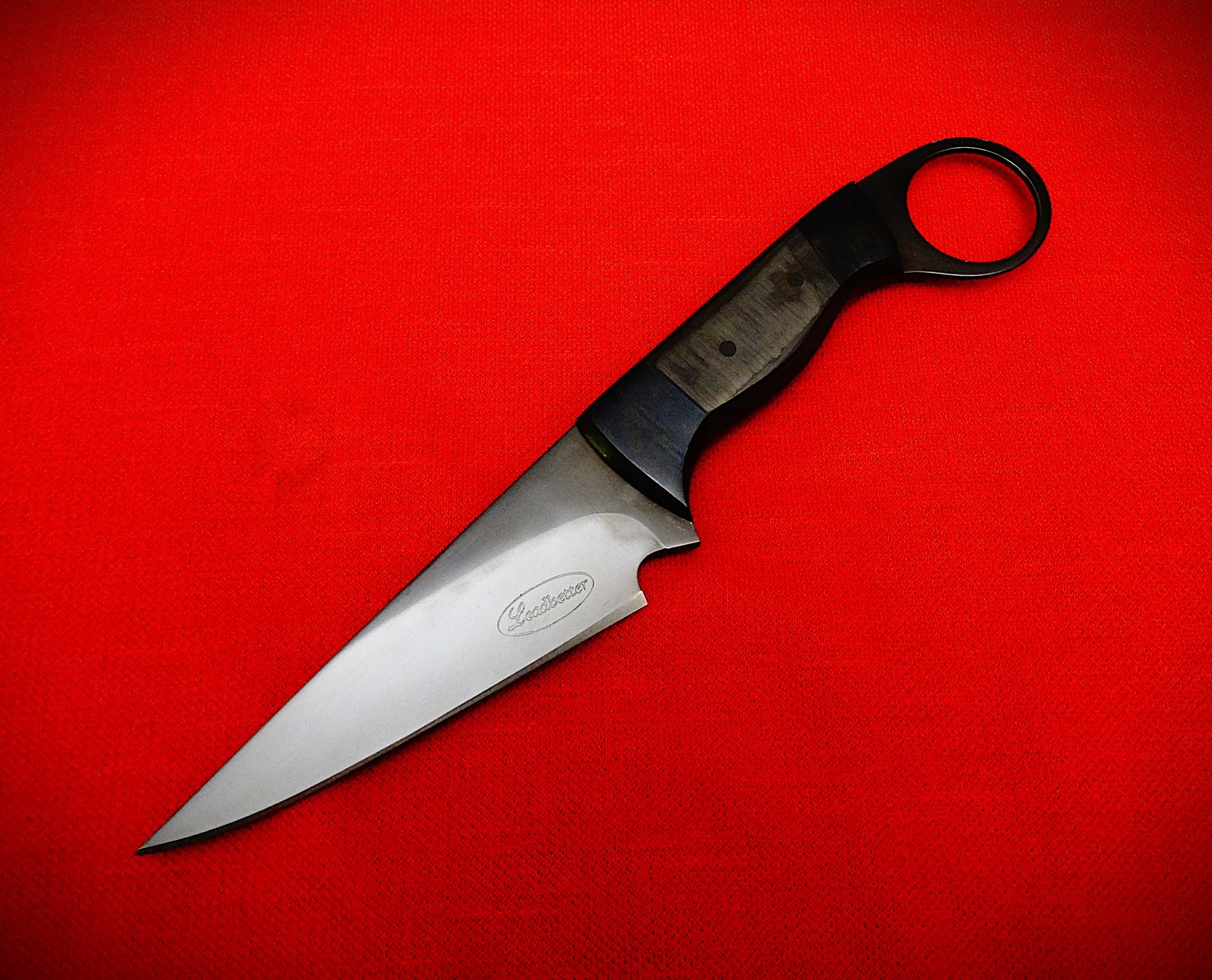 Carbon fibre art knife leather sheath