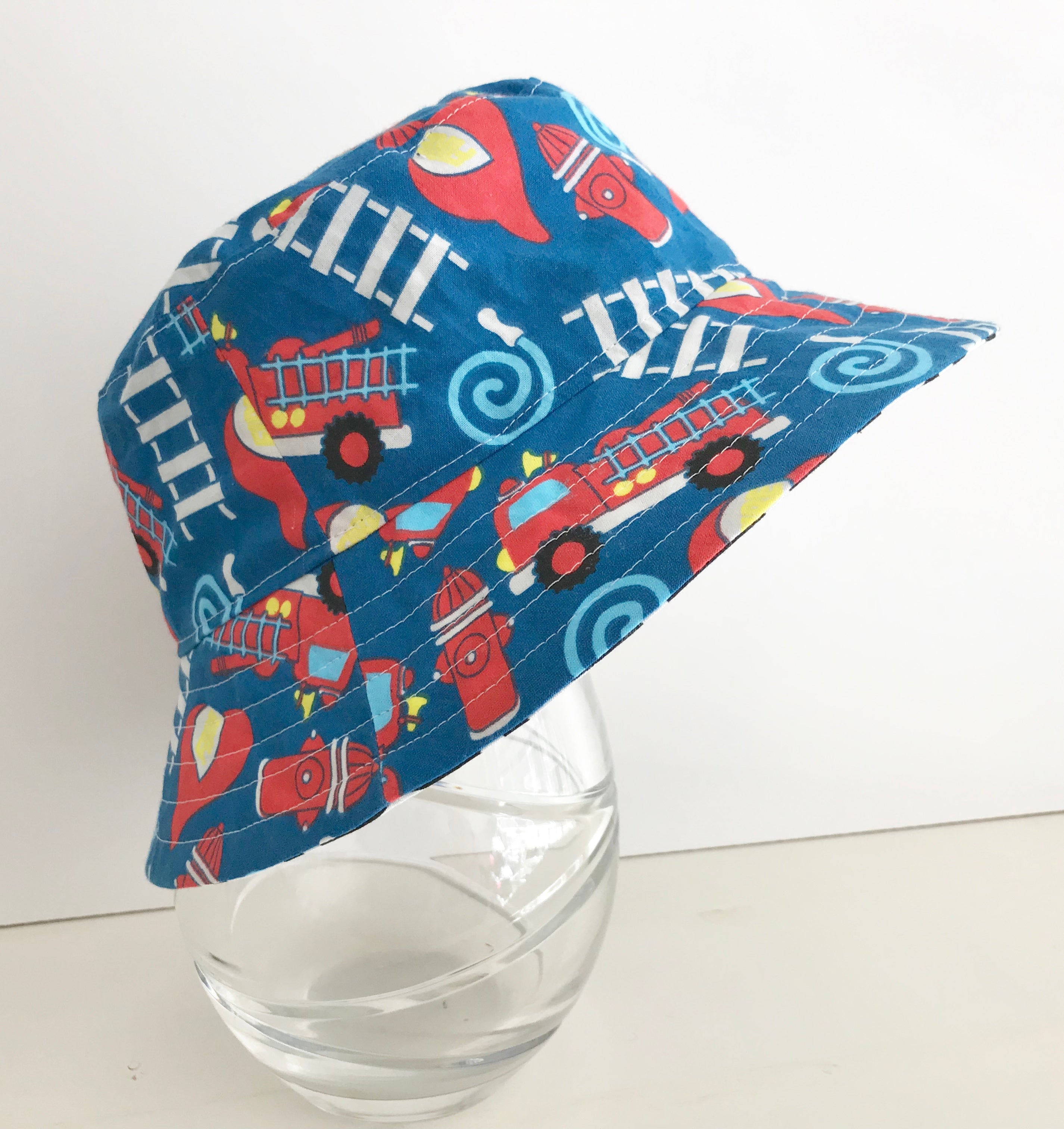 Ready to post- Extra small size regular brim hats with chin strap- reduced price