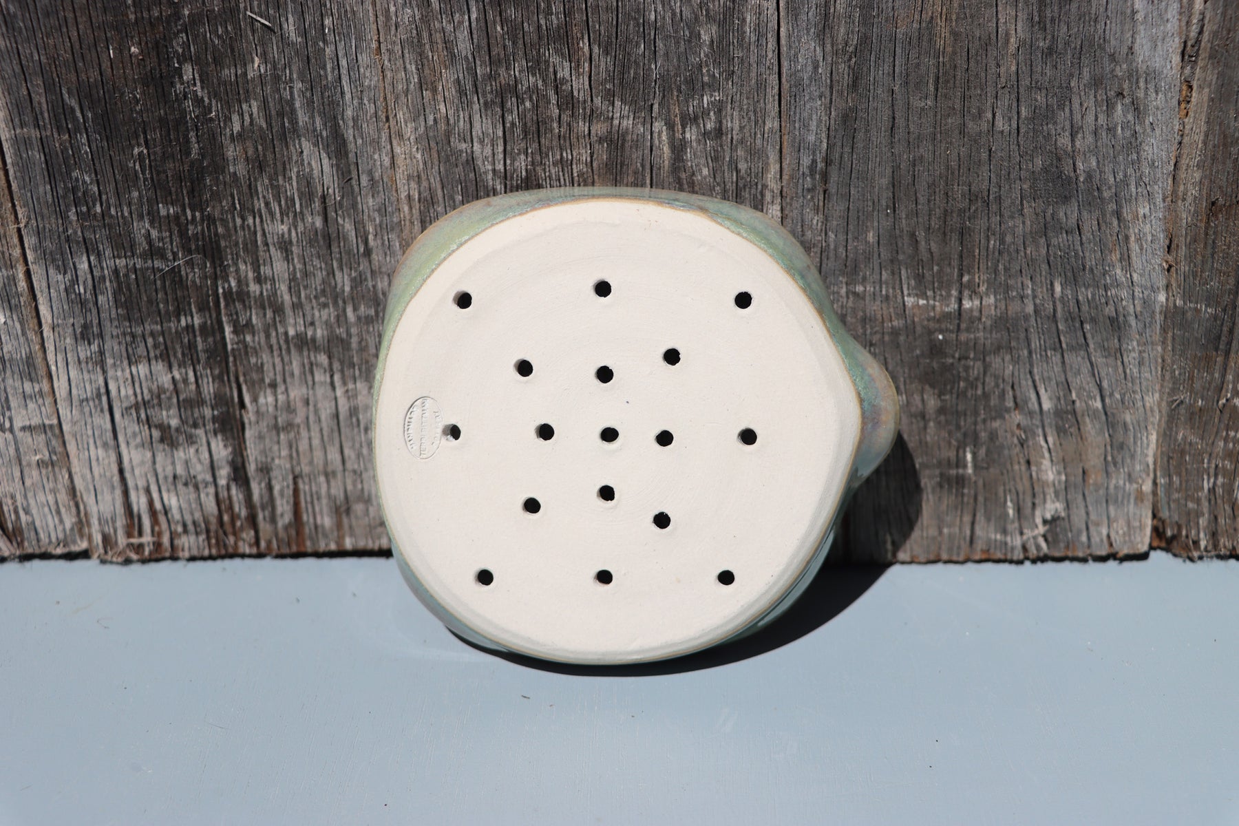 Soap dishes in misty green and blue - hand thrown