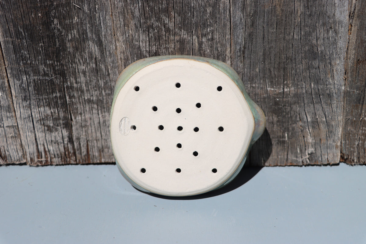 Soap dishes in misty green and blue - hand thrown