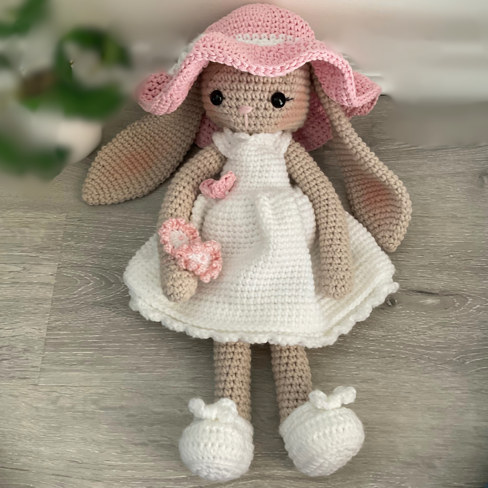 Bella Bunny Crochet Soft Doll, Handmade Bunny,Soft doll