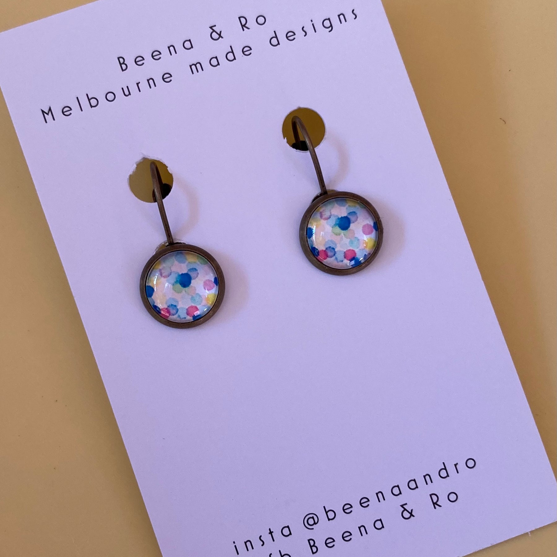 Bronze dotty earrings