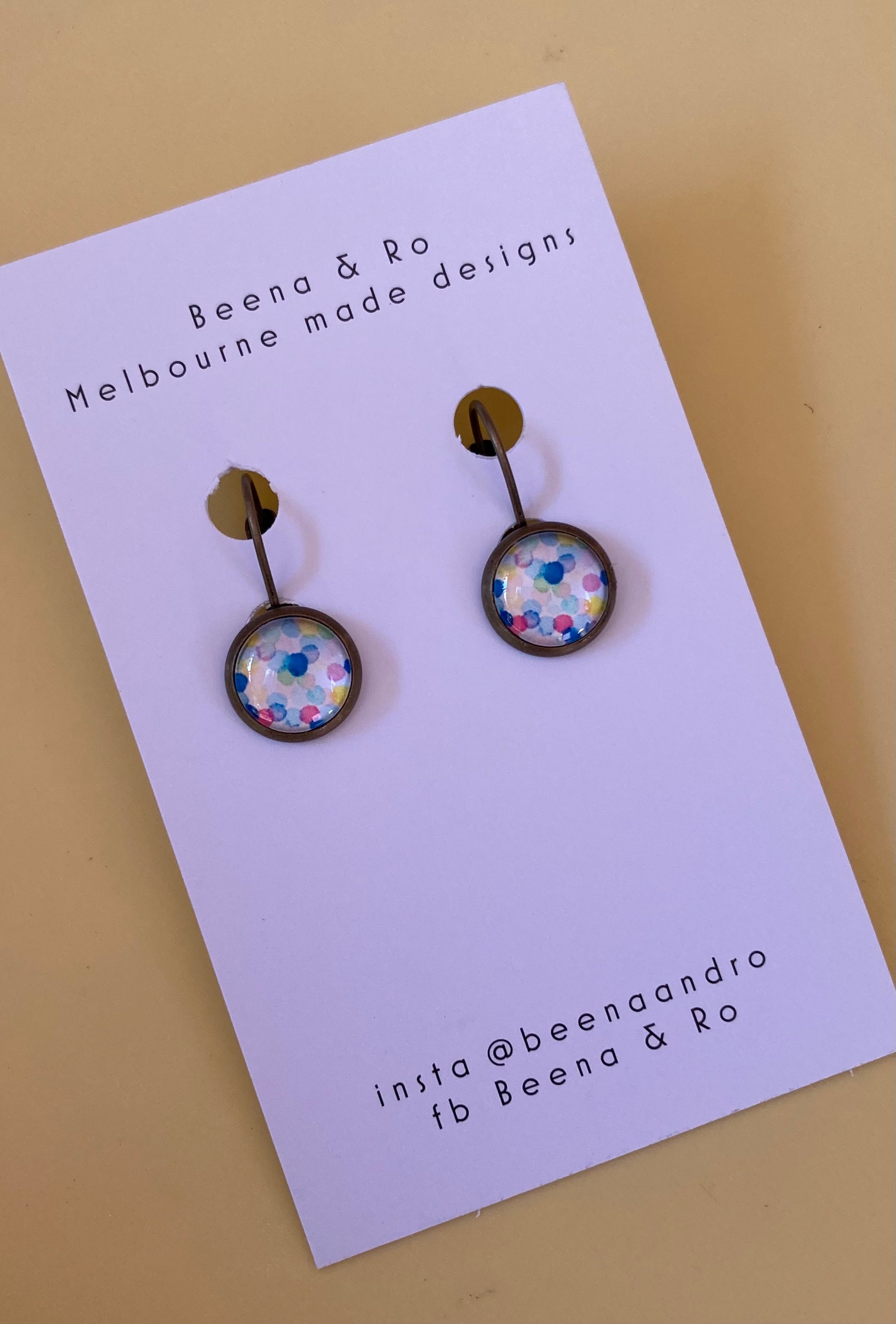 Bronze dotty earrings