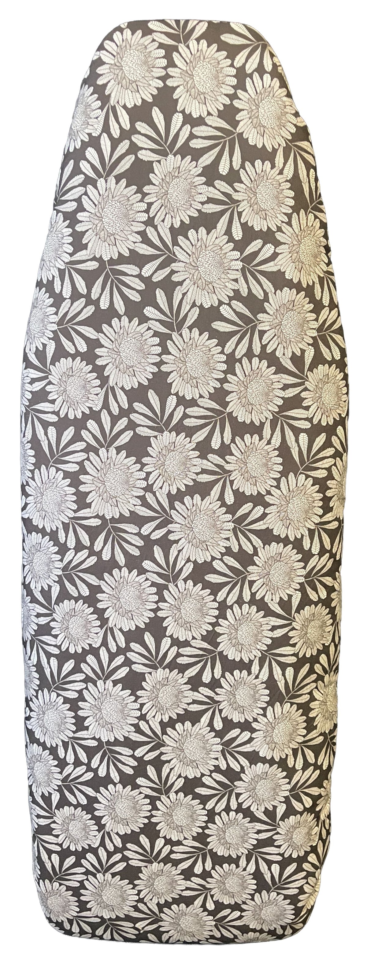 Padded ironing board cover- Black Waratah