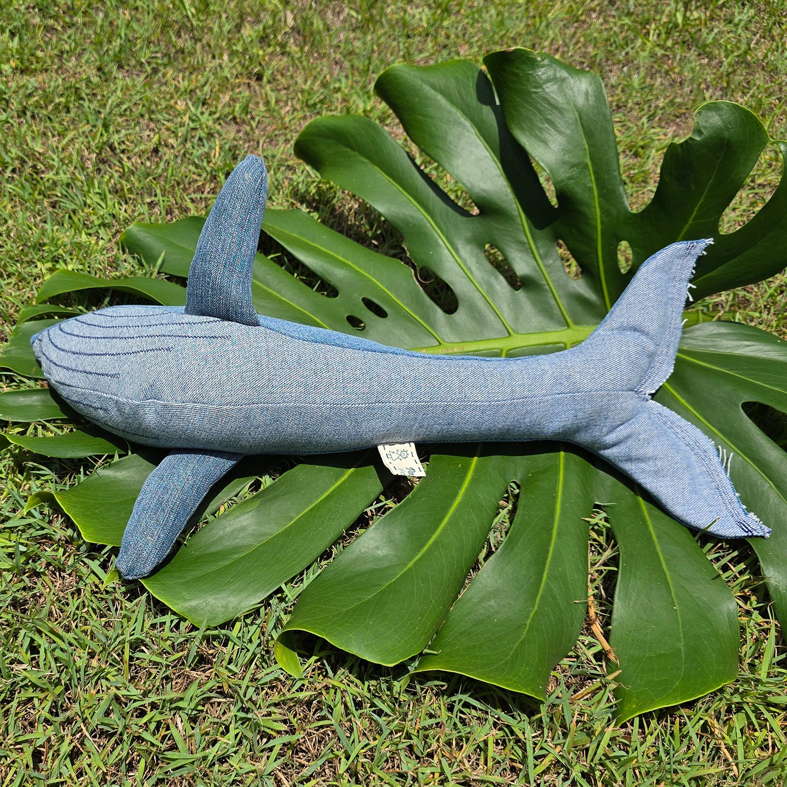 Upcycled Denim Whale - Warren
