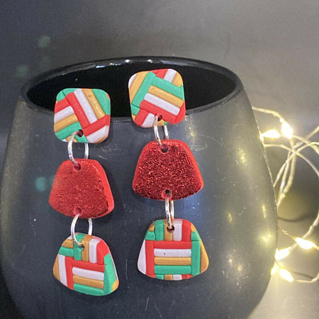 Christmas dangle earrings