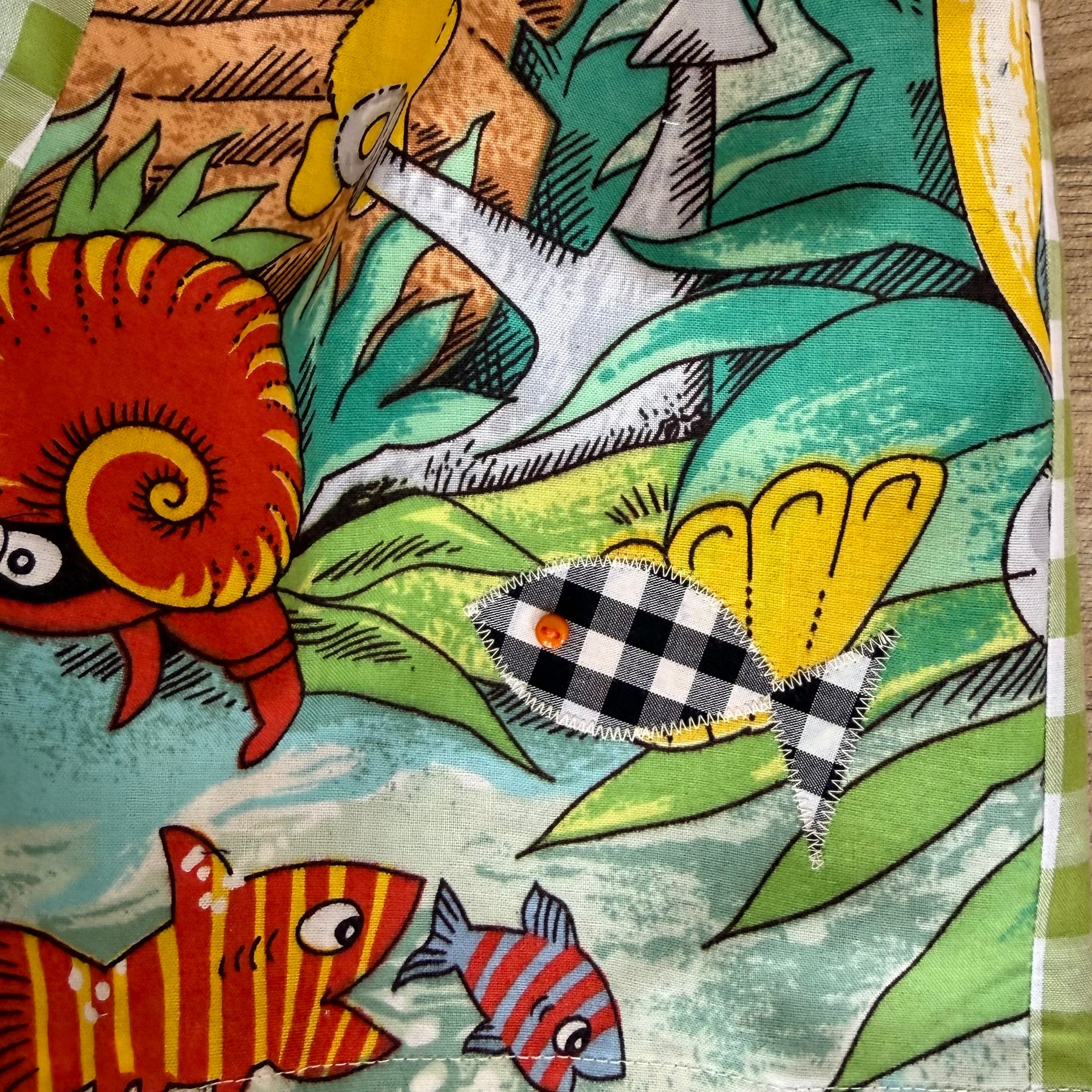 Kids cool upcycled cotton shorts ,size 4
