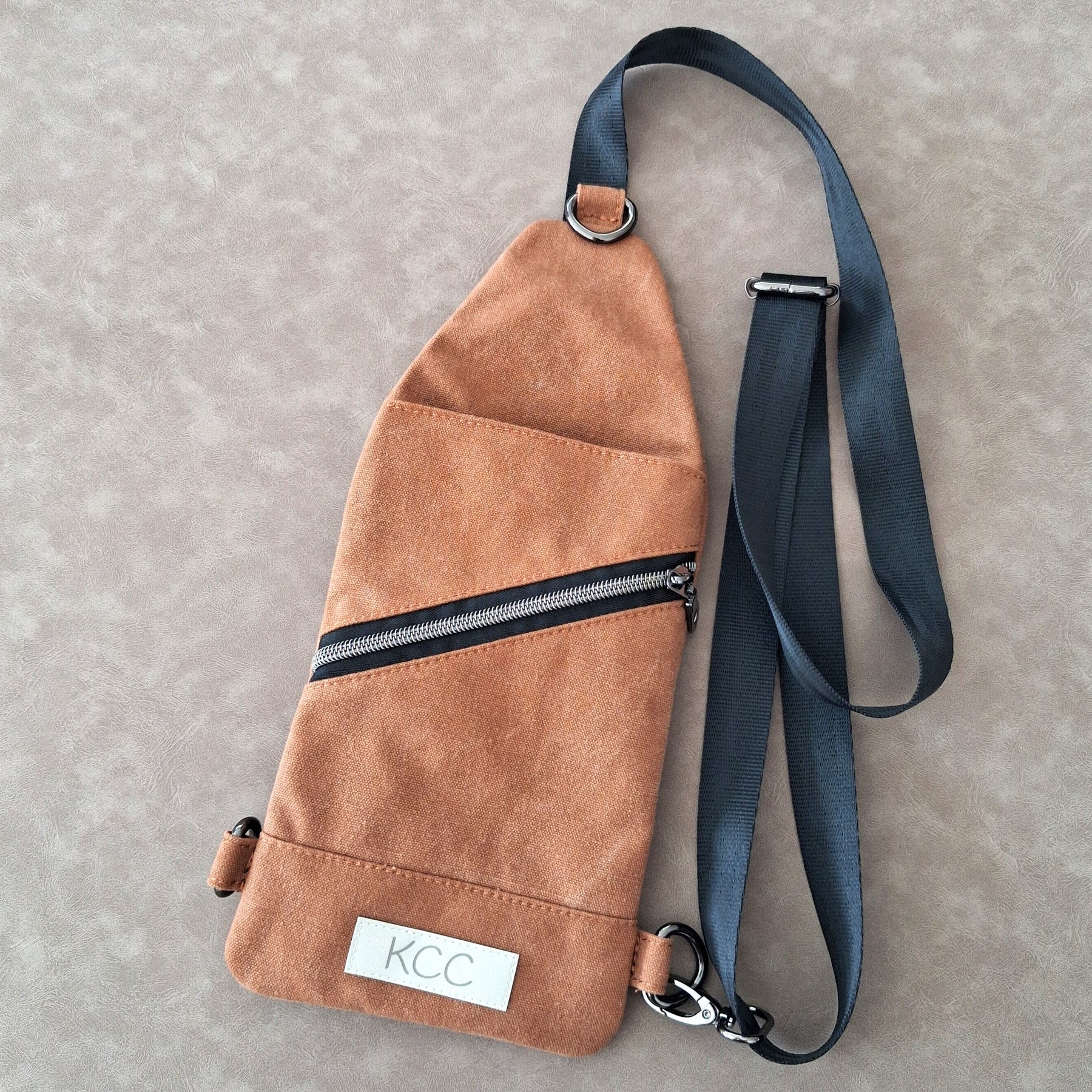 Crossbody Sling – Mini Traveller - Tan Stonewashed Canvas
