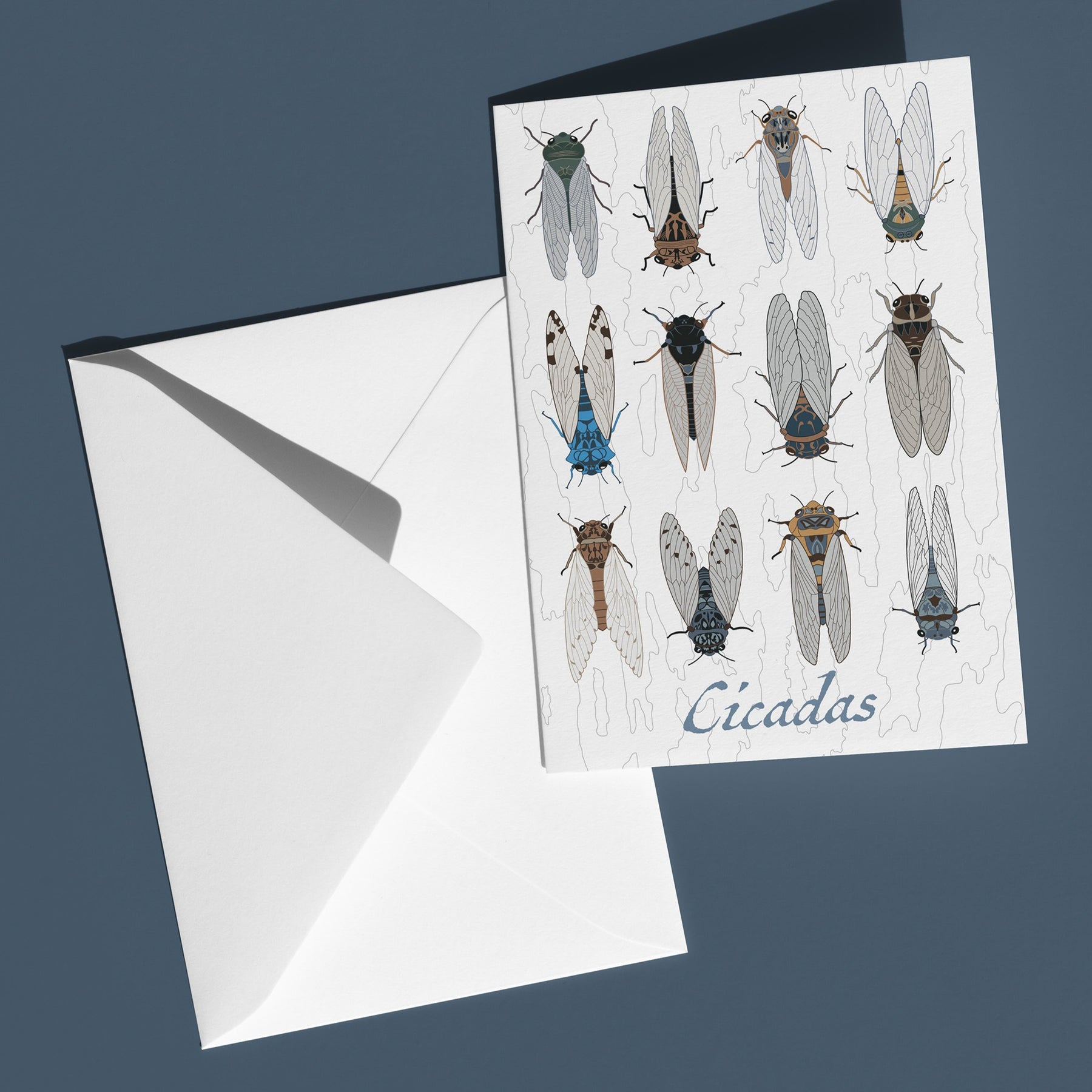Cicada Bug Insect Blank Greeting Card