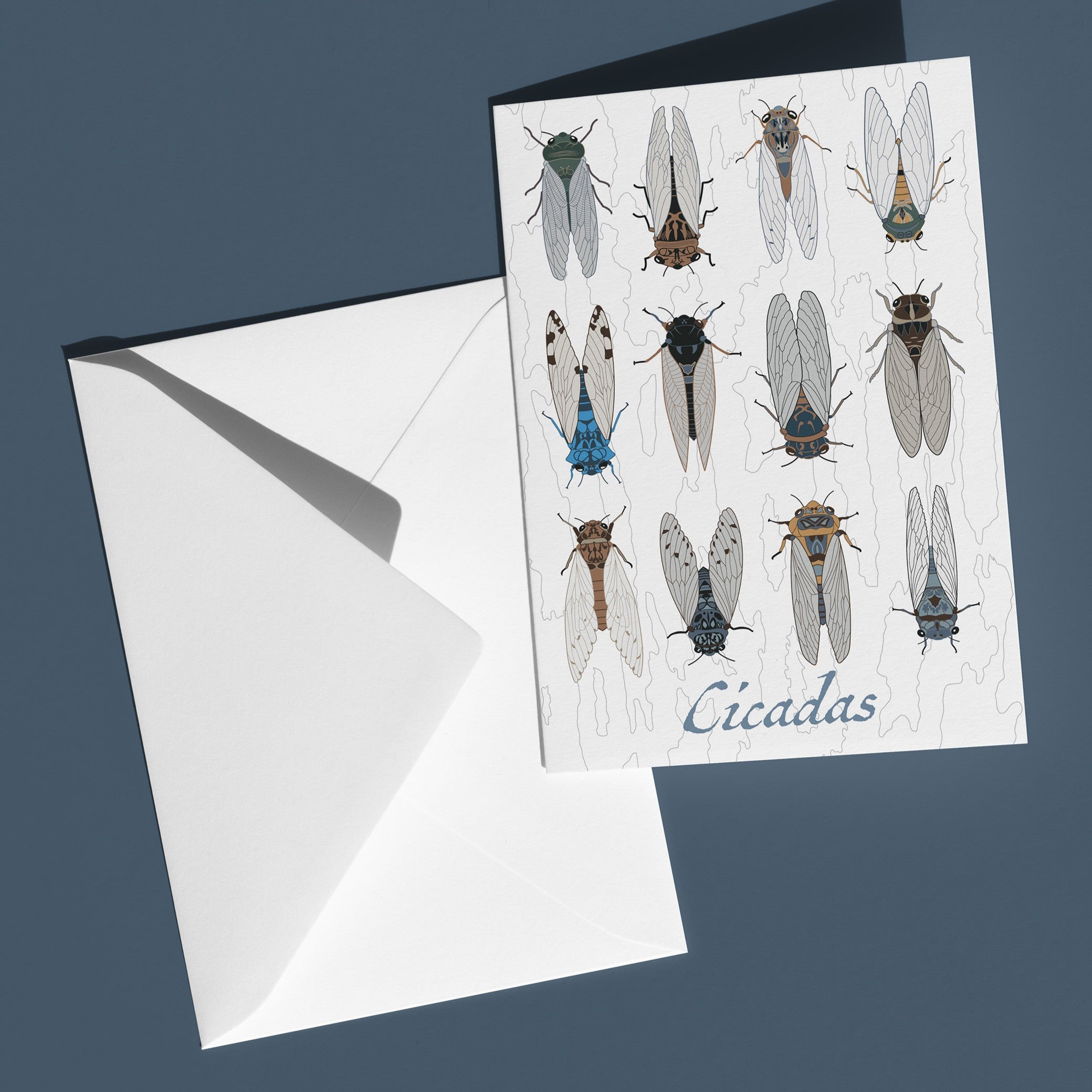 Cicada Bug Insect Blank Greeting Card