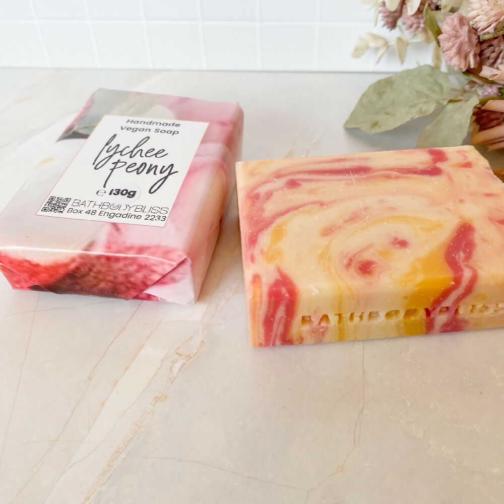 Lychee Peony Handmade Soap, Vegan Soap, Scented Soap
