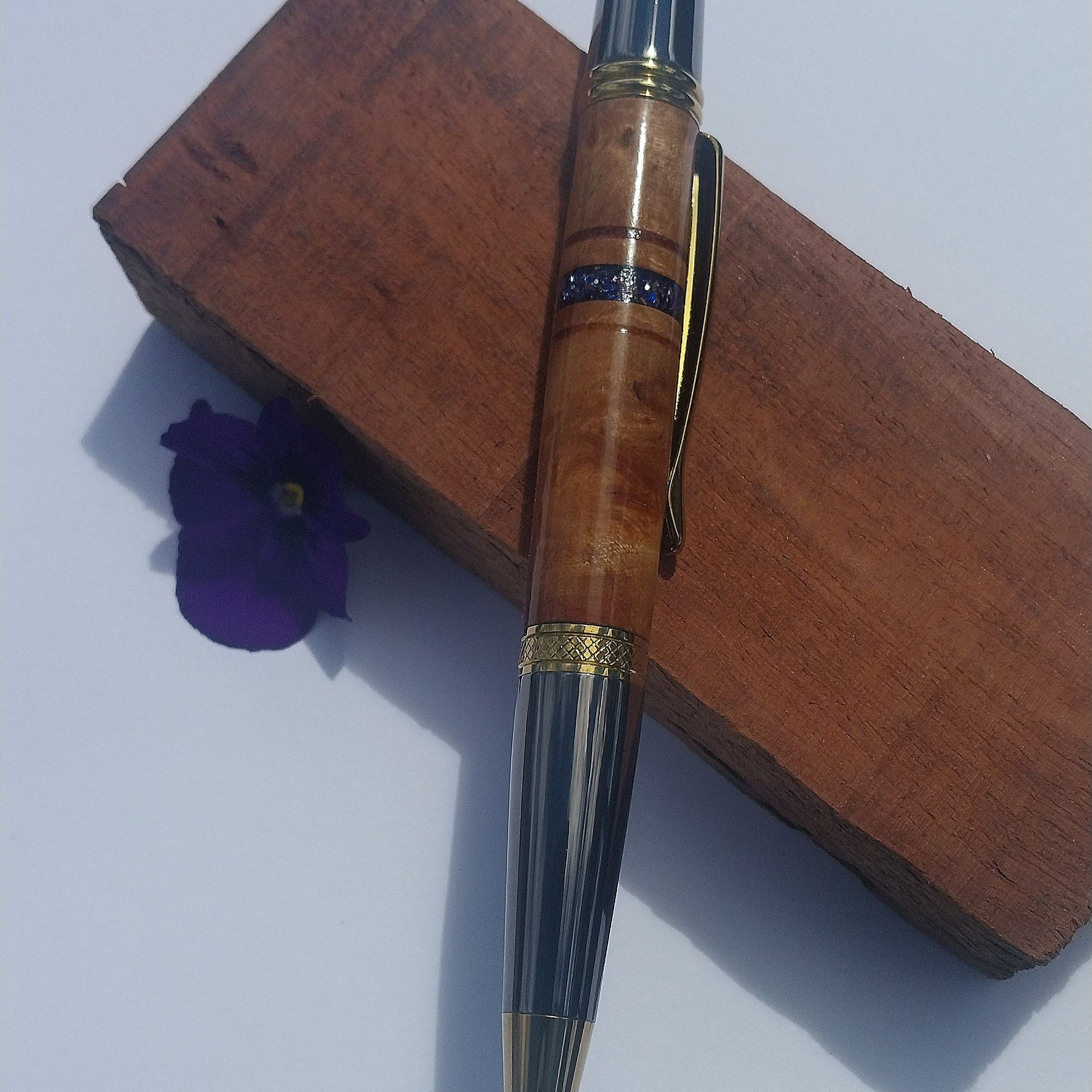 Handturned Sierra Twist Pen - Reclaimed Jarrah Burl