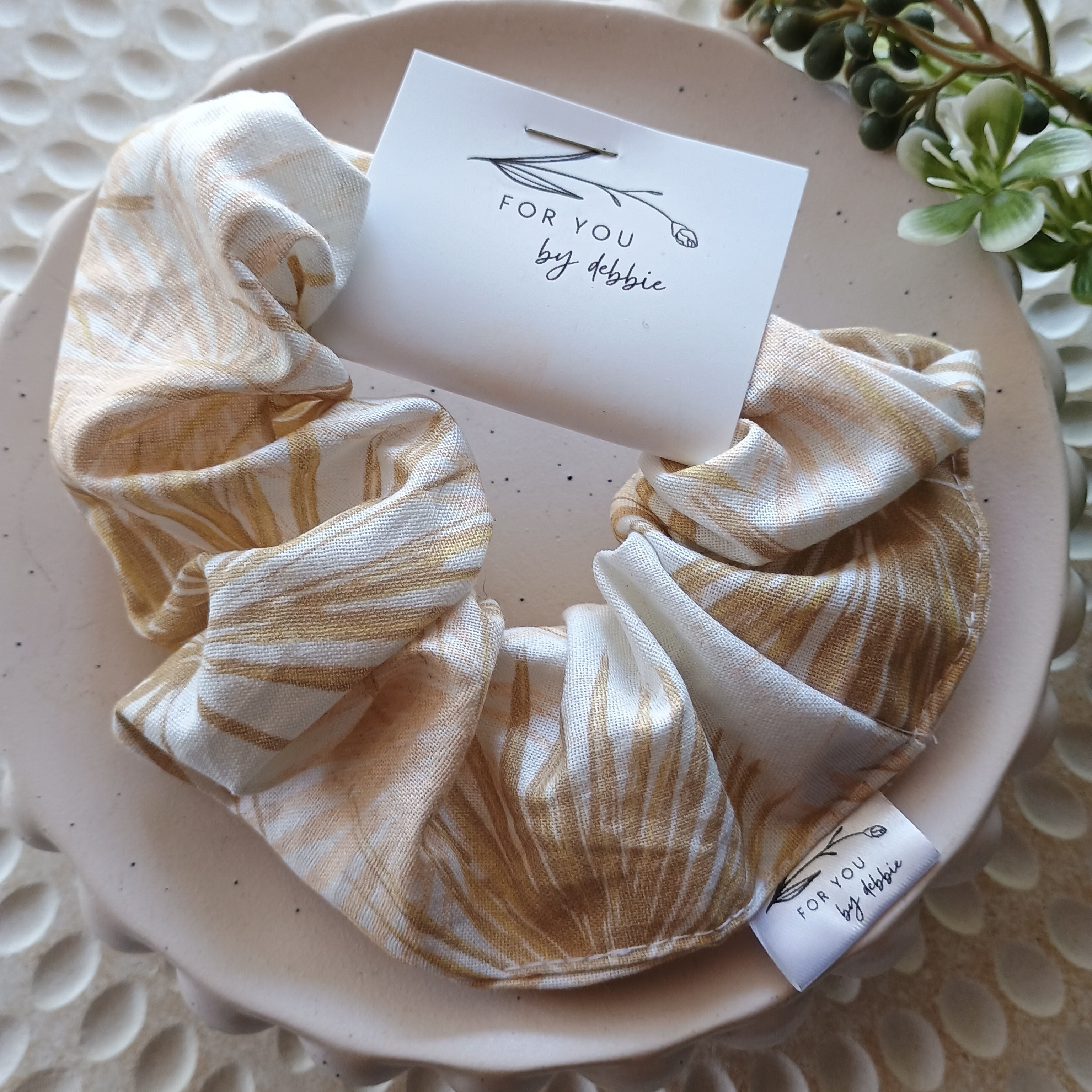 Handmade hair scrunchies- assorted colours