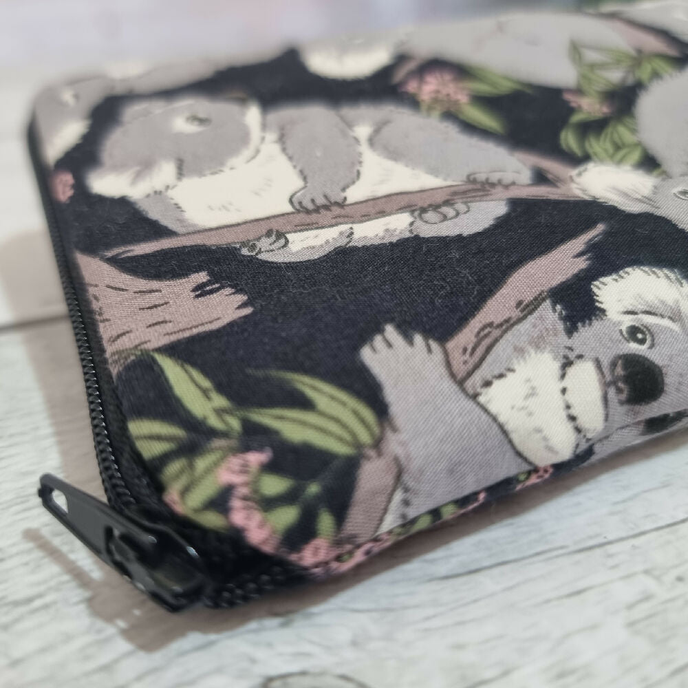 Upcycled double glasses pouch - cute koalas