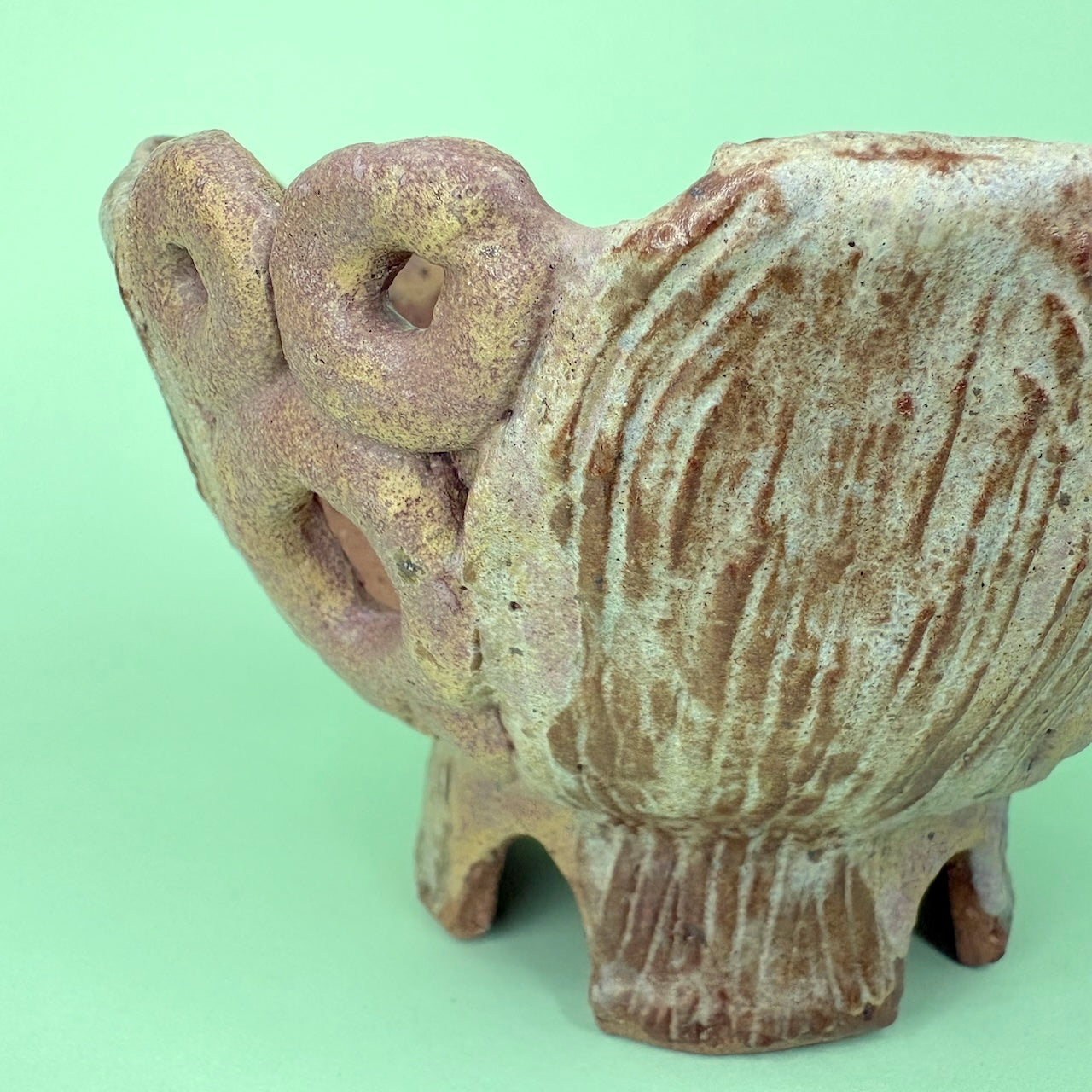 Ceramic orchid pot – bark and circle design