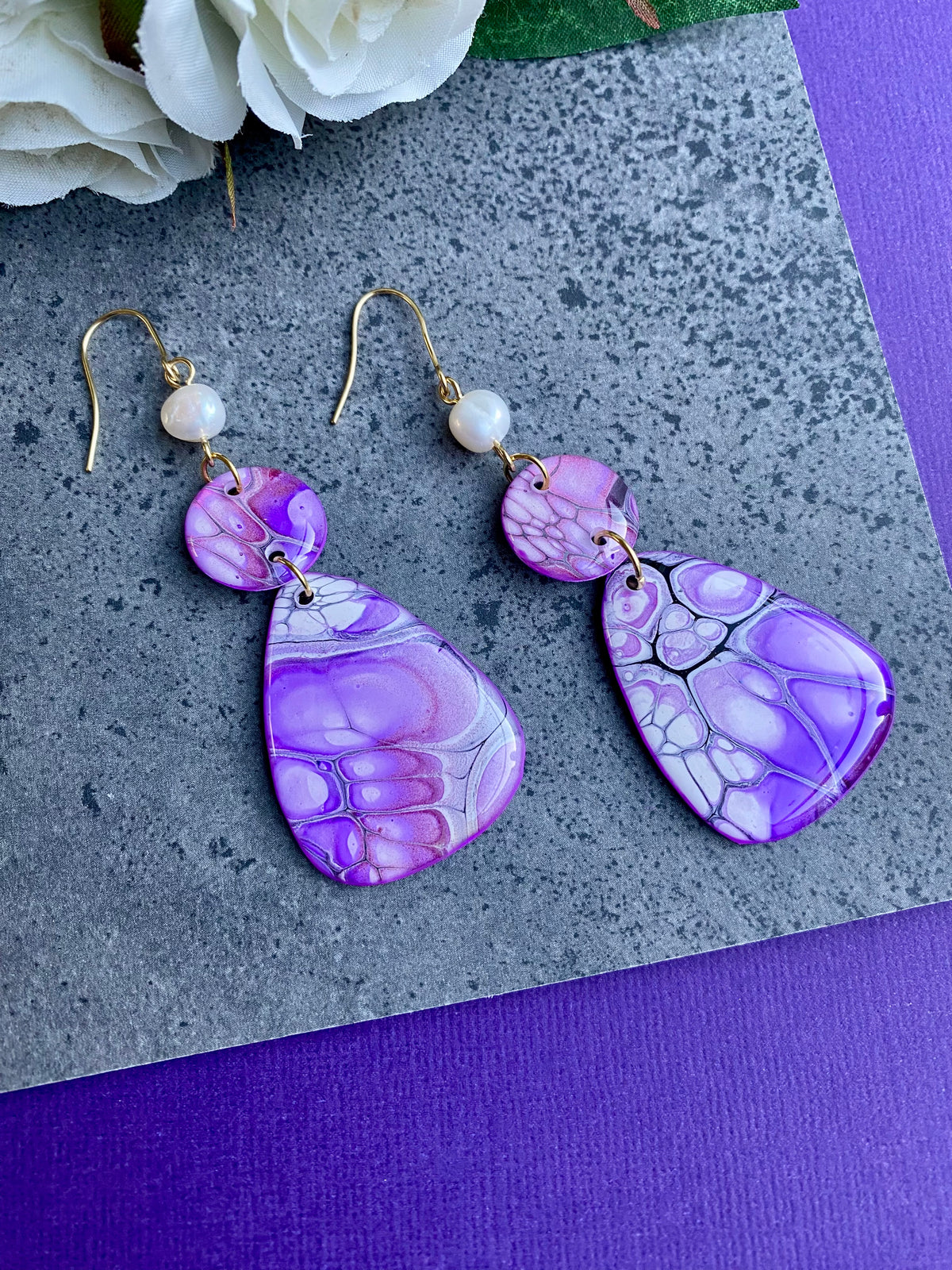 Freshwater Pearl Collection Lilac Earrings