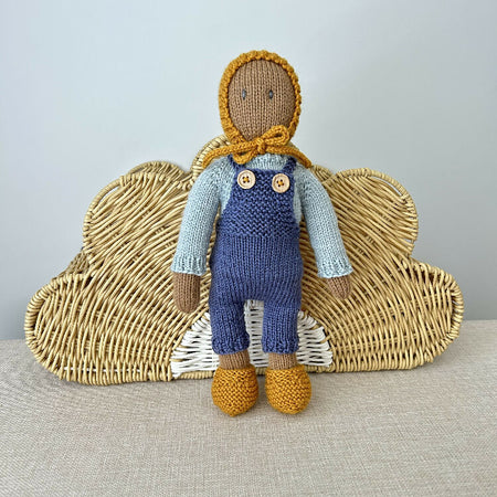 Oak Folk Doll 2 | Knitted | Removable Clothing | Natural Fibres