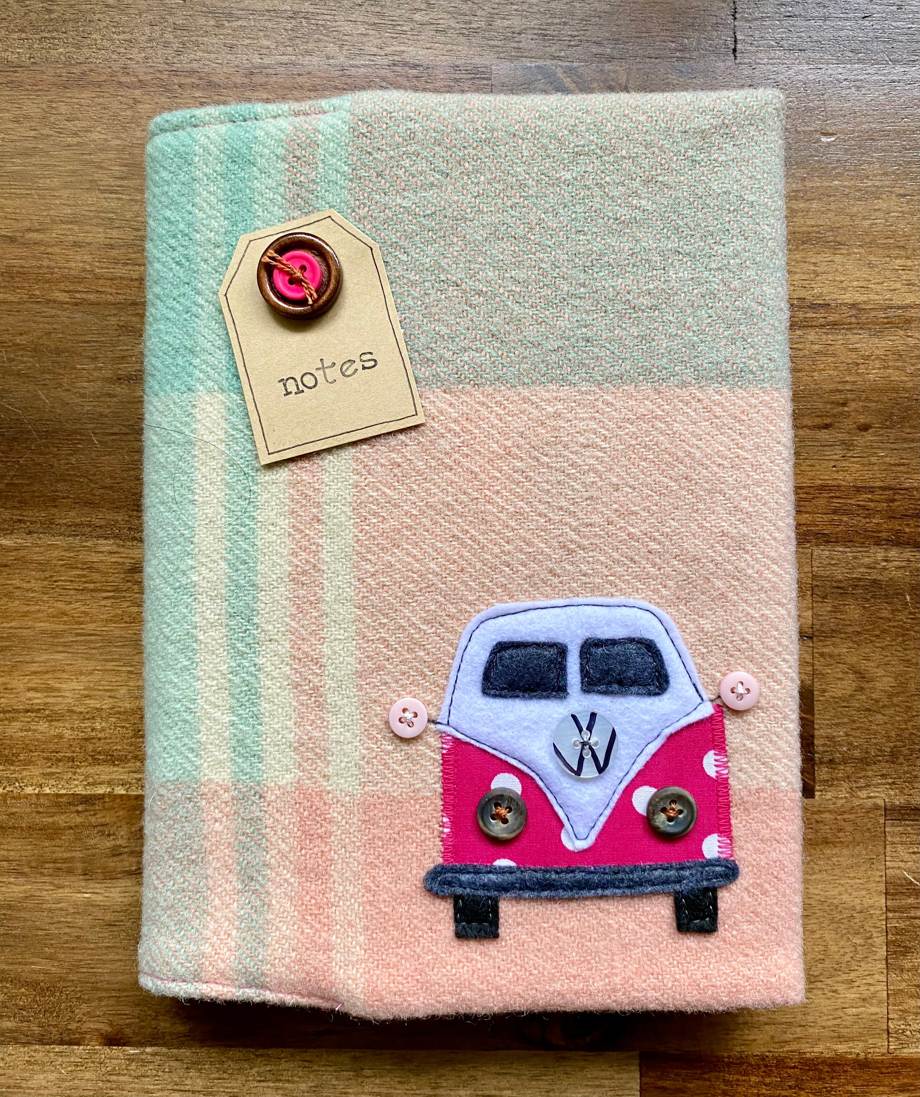 A5 Upcycled Notebook Kombi - Pinks