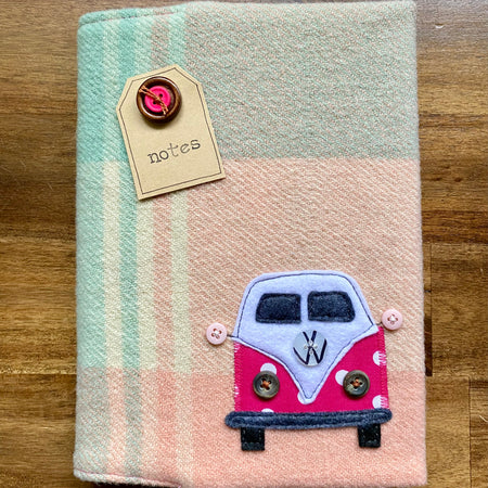 A5 Upcycled Notebook Kombi - Pinks
